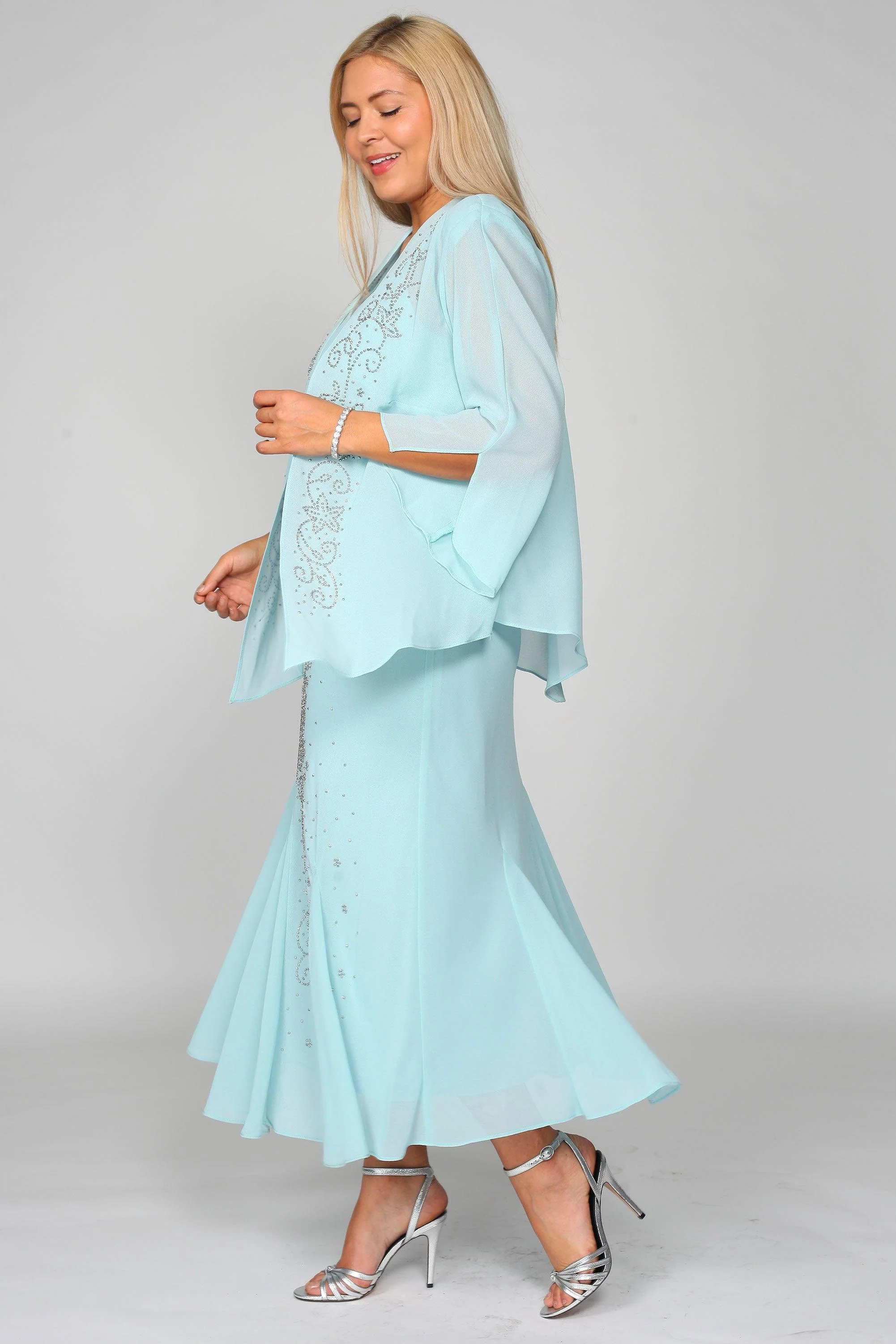 R&M Richards 058260 Long Formal Jacket Dress