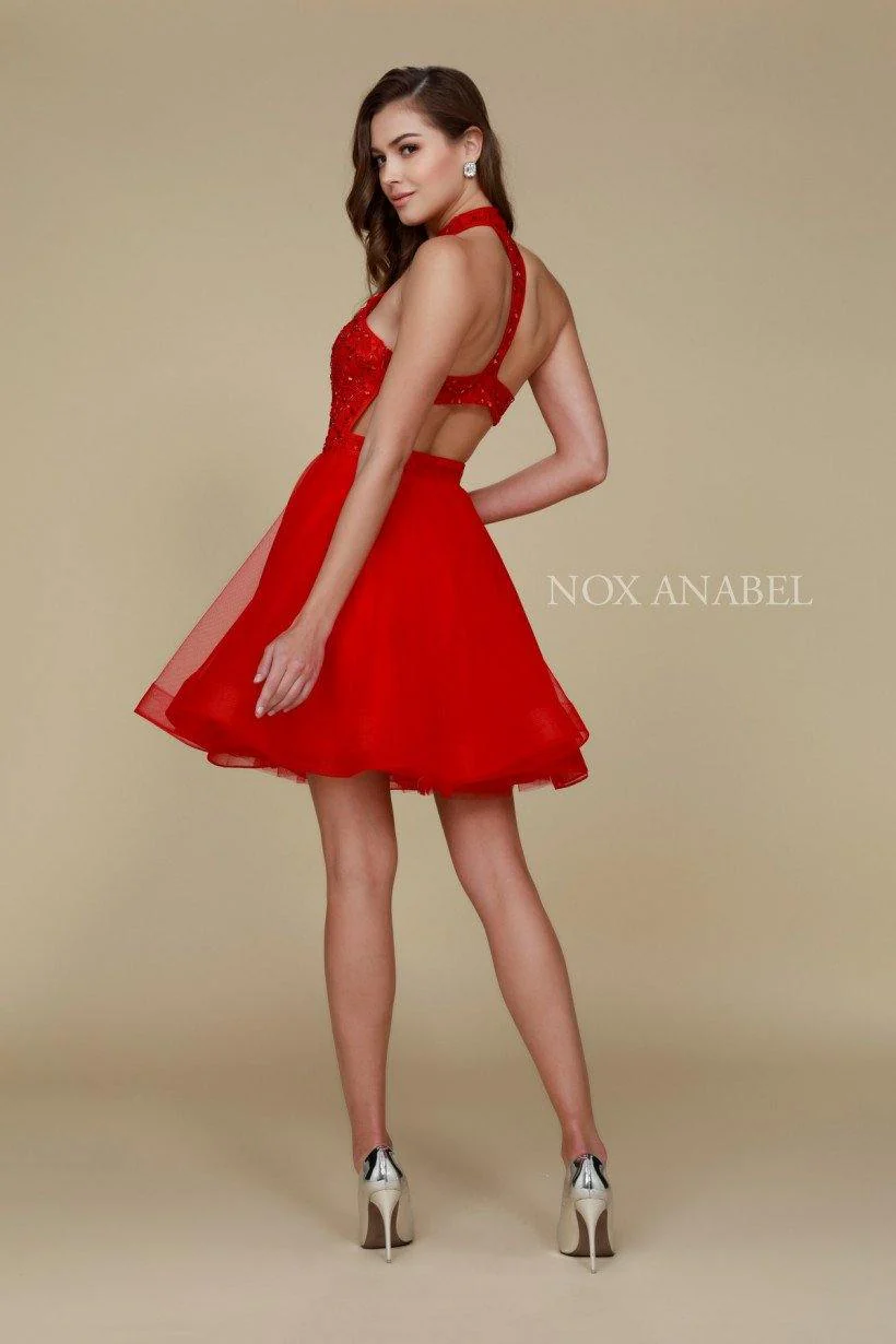 Formal Short Dress Prom Cocktail Red