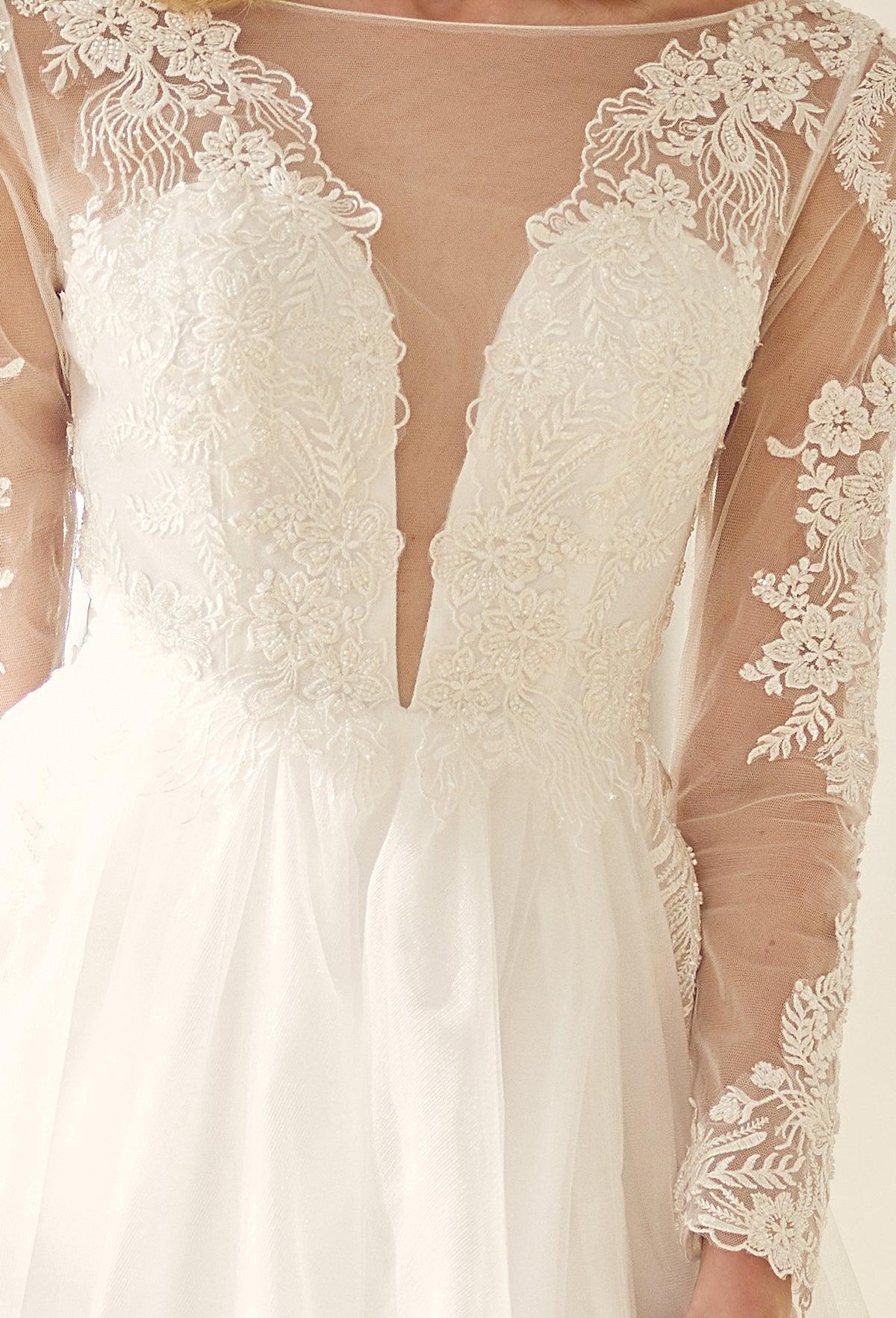 Long A-Line Wedding Gown Sale