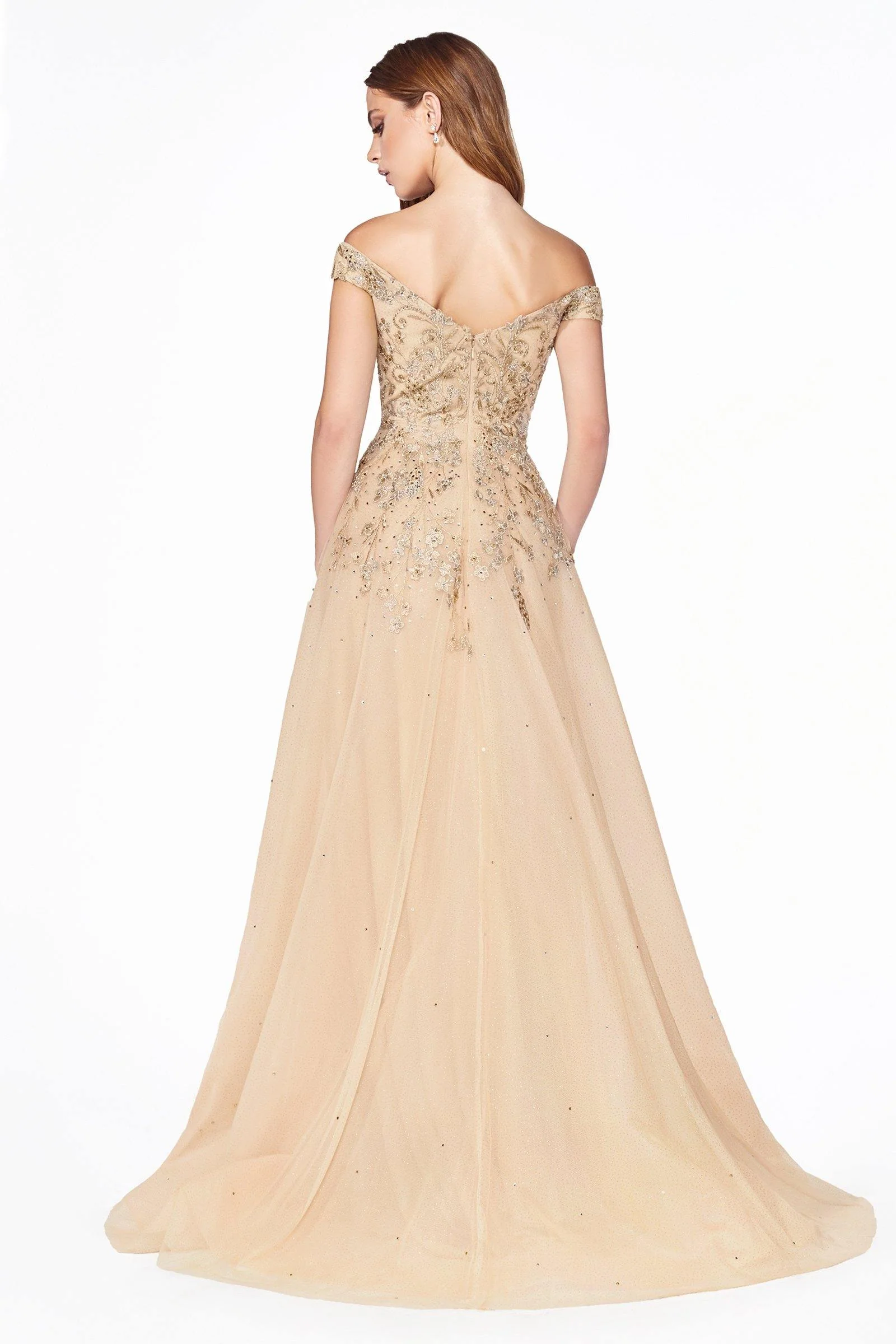 Cinderella Divine KV1049 Prom Long Formal Off Shoulder Ball Gown
