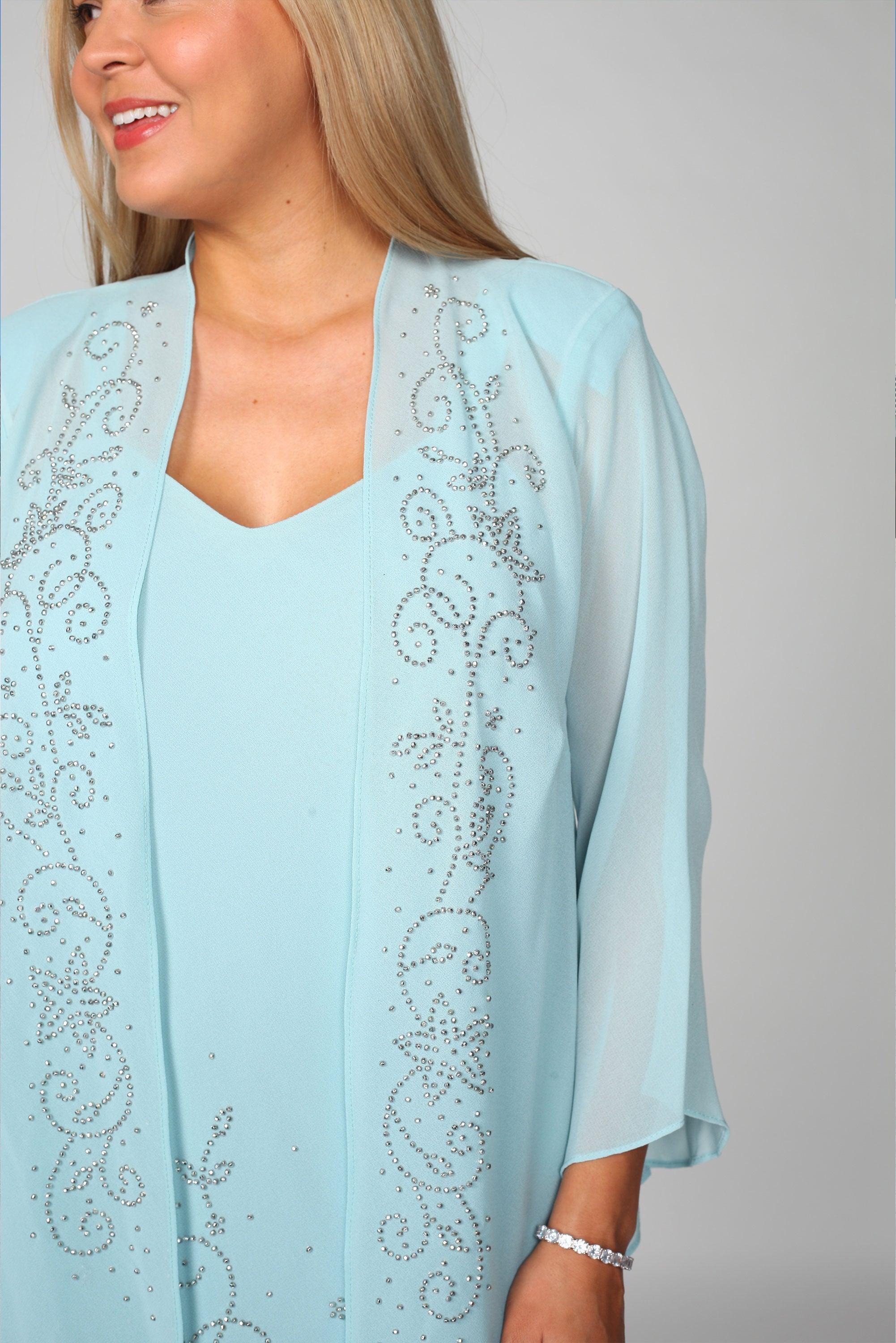 R&M Richards 058260 Long Formal Jacket Dress