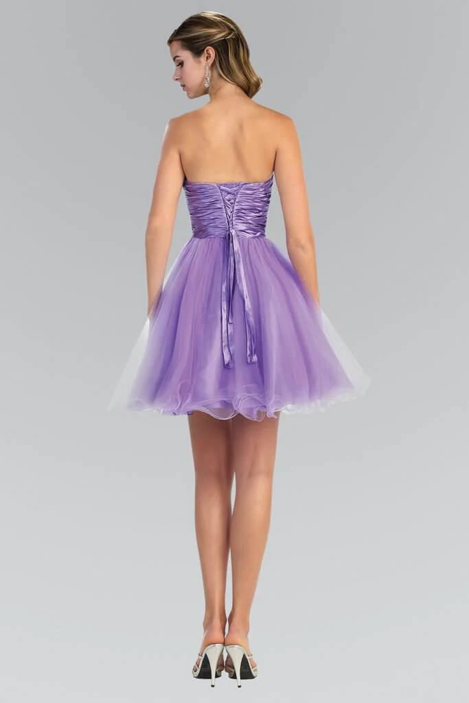 Strapless Prom Short Dress Formal Homecoming