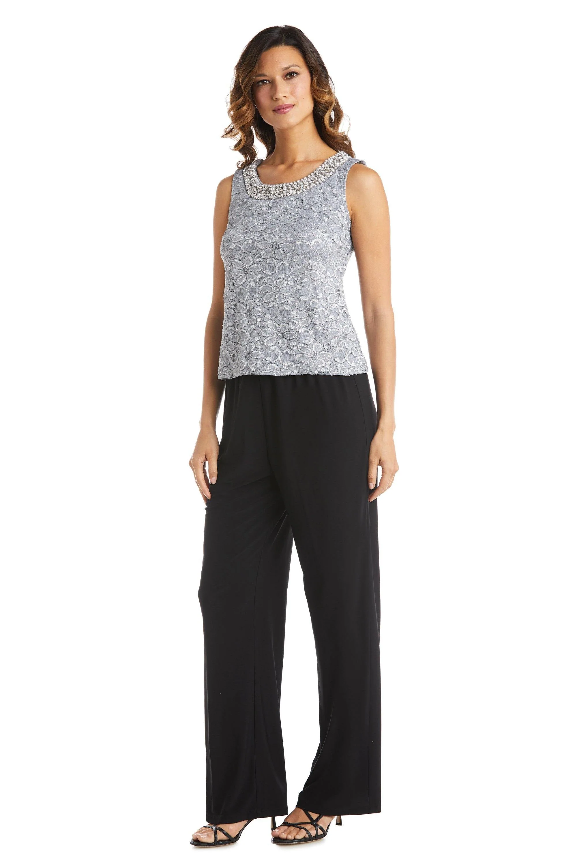 R&M Richards 5988 Two Piece Set Beaded Top