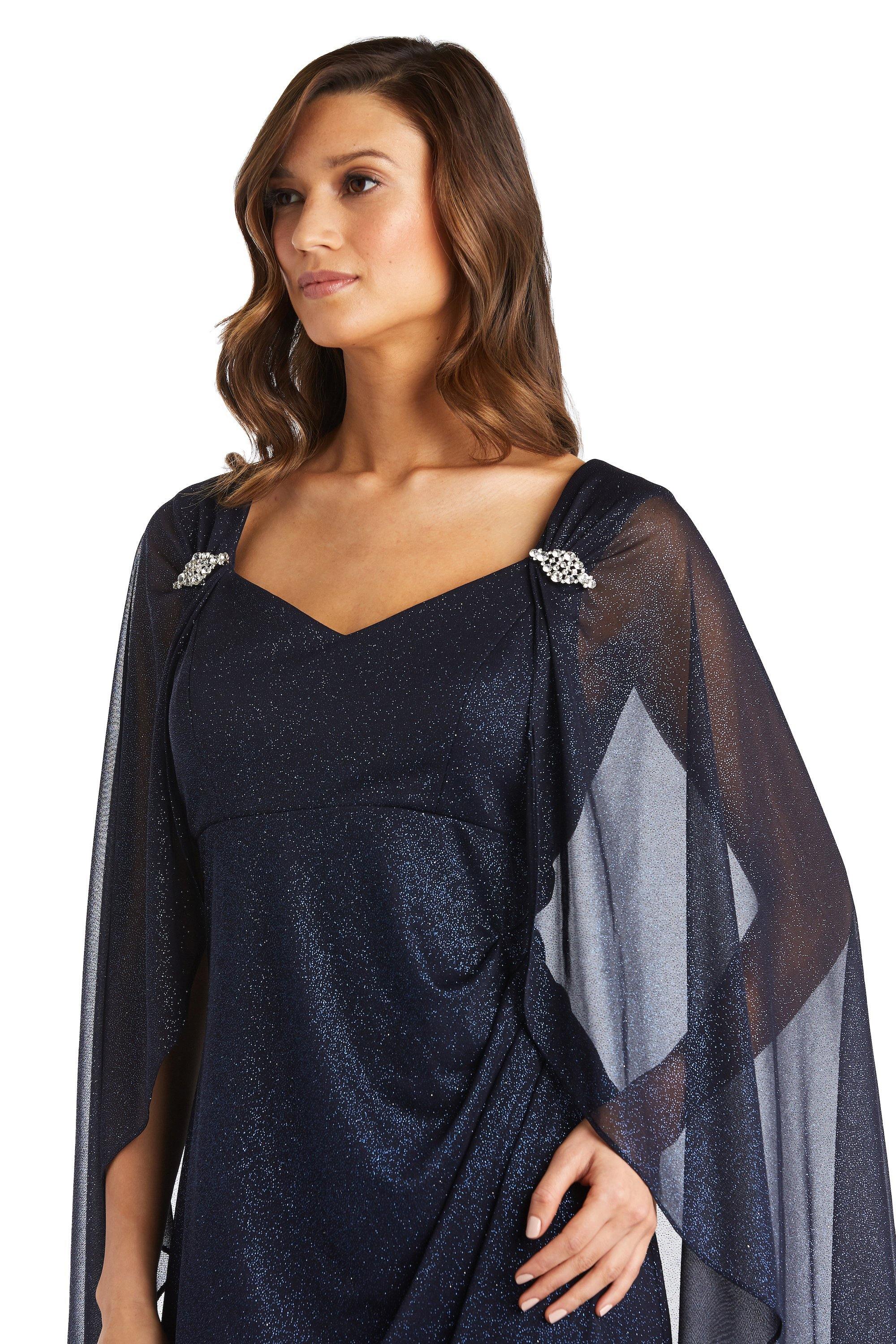 R&M Richards 2384 Long Mother Of Bride Cape Dress Sale