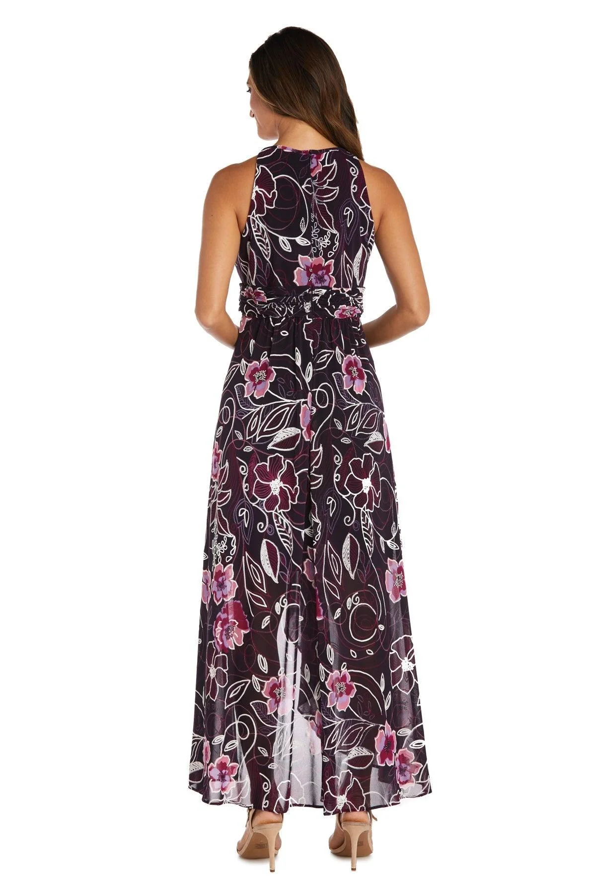 R&M Richards 7958P High Low Formal Petite Print Gown Sale
