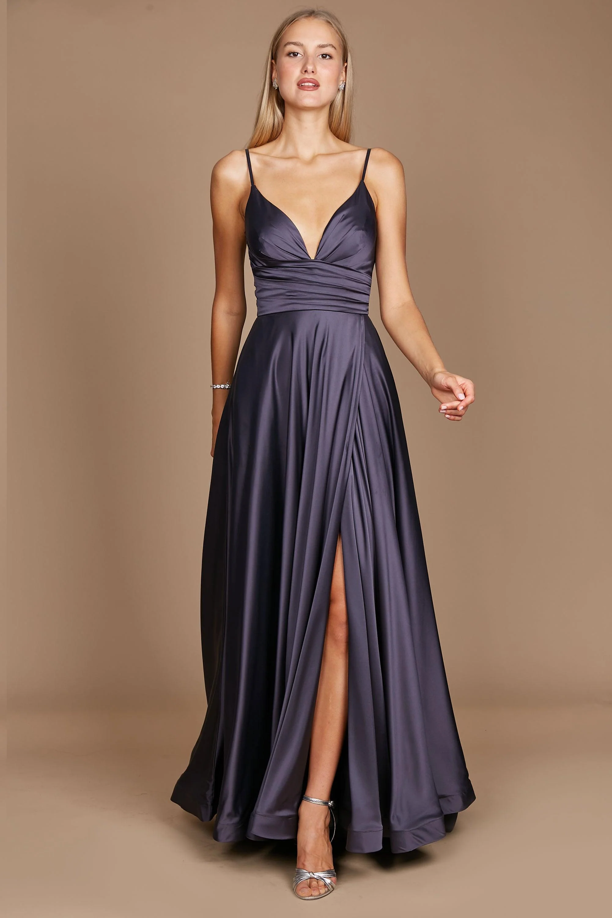 Dylan & Davids Long Spaghetti Strap Prom Formal Gown