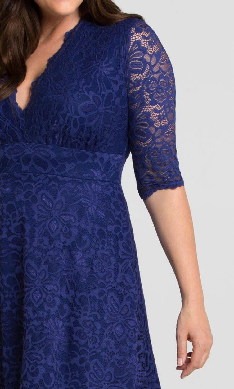 Kiyonna Short Lace Dress Long Sleeve Sale