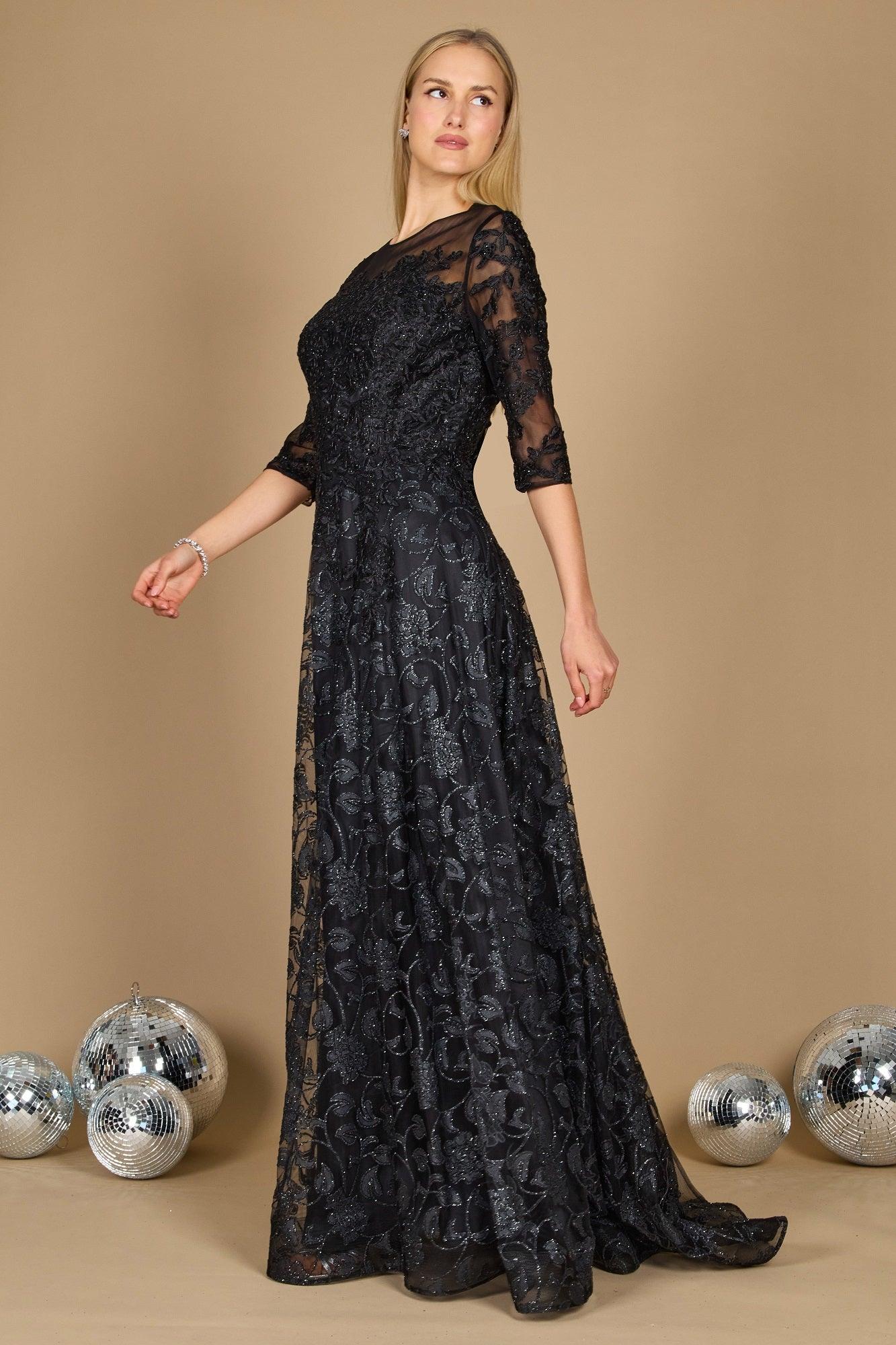 Dylan & Davids Long Formal Lace Evening Dress