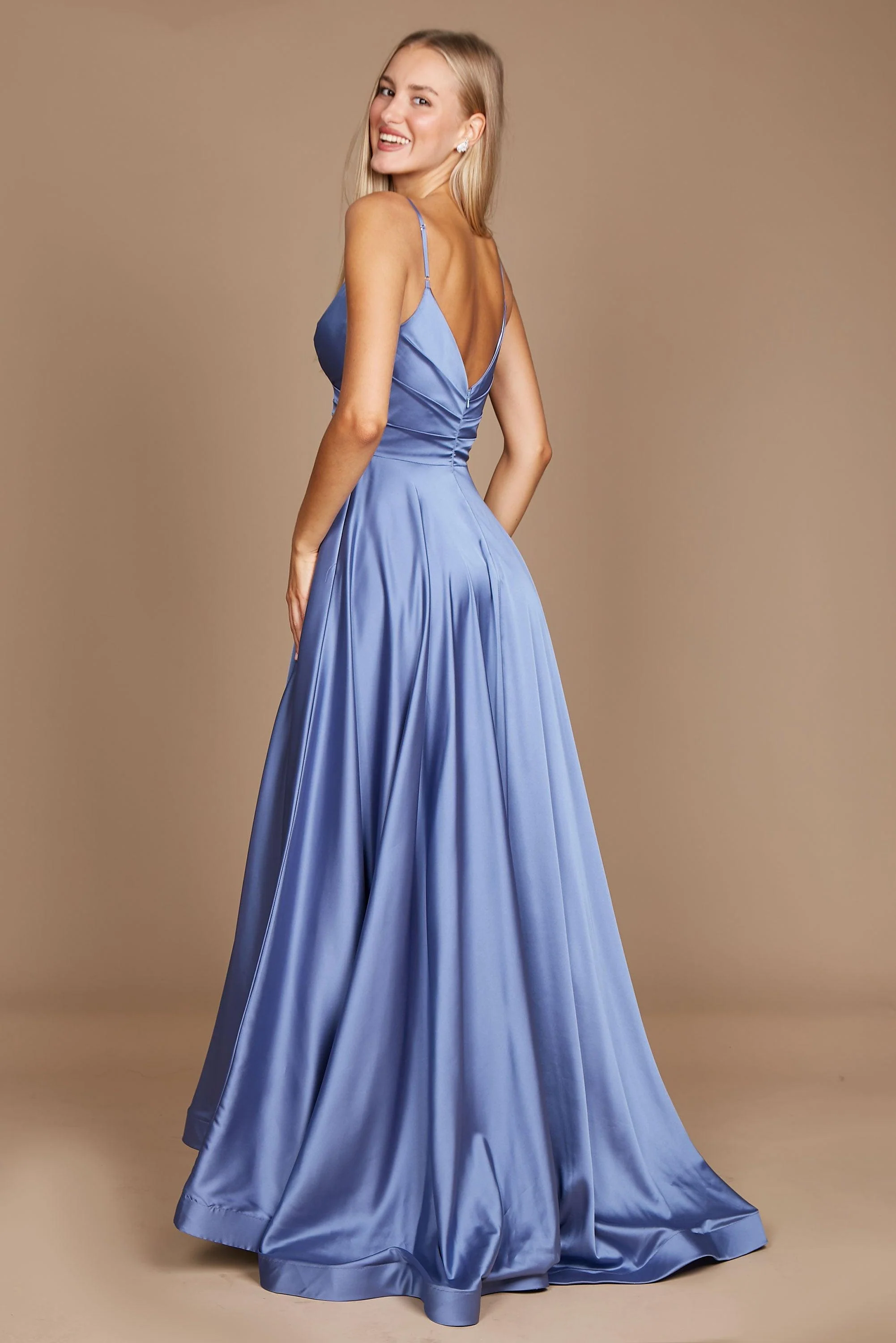 Dylan & Davids Long Spaghetti Strap Prom Formal Gown