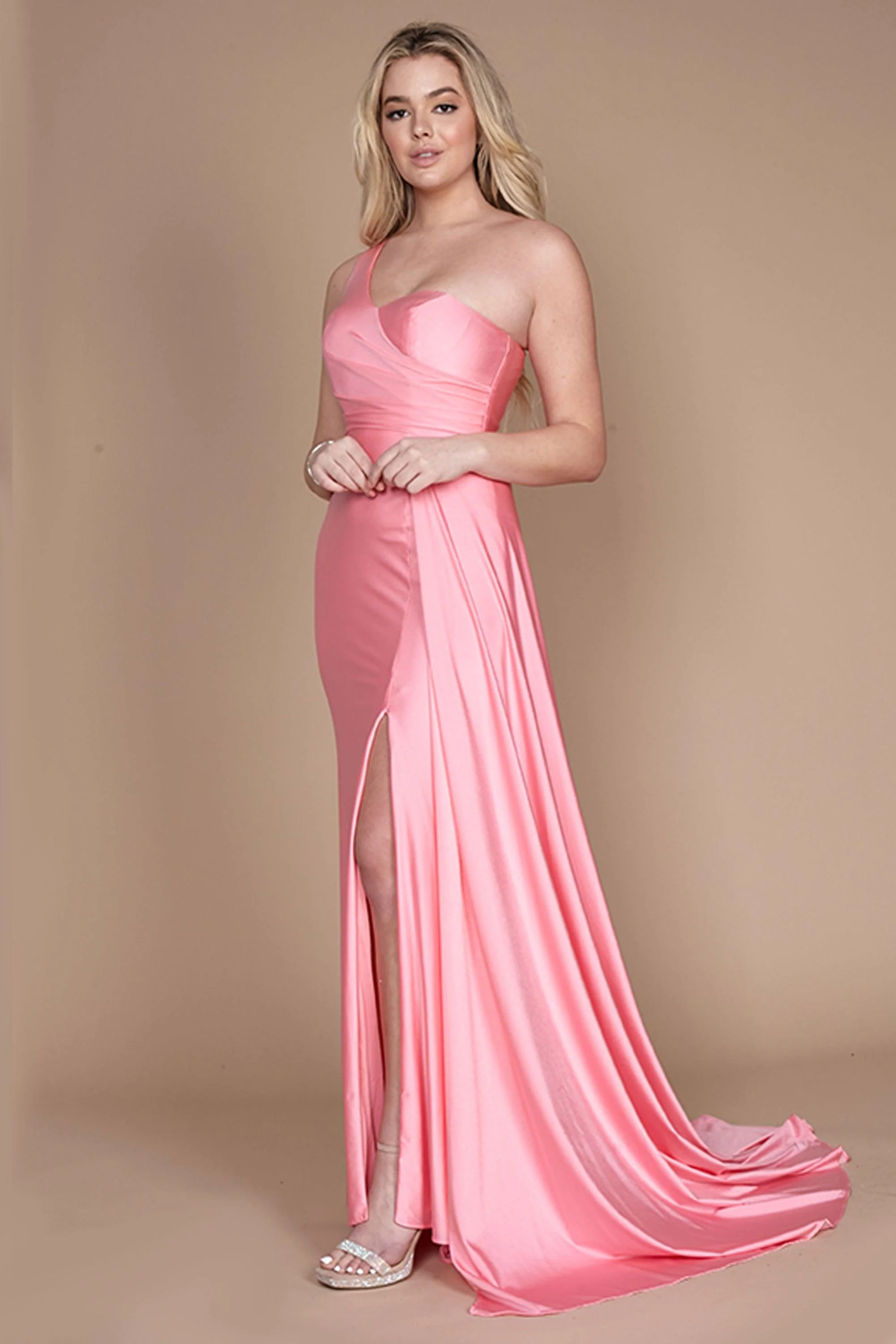 Dylan & Davids One Shoulder Long Evening Gown Prom Dress