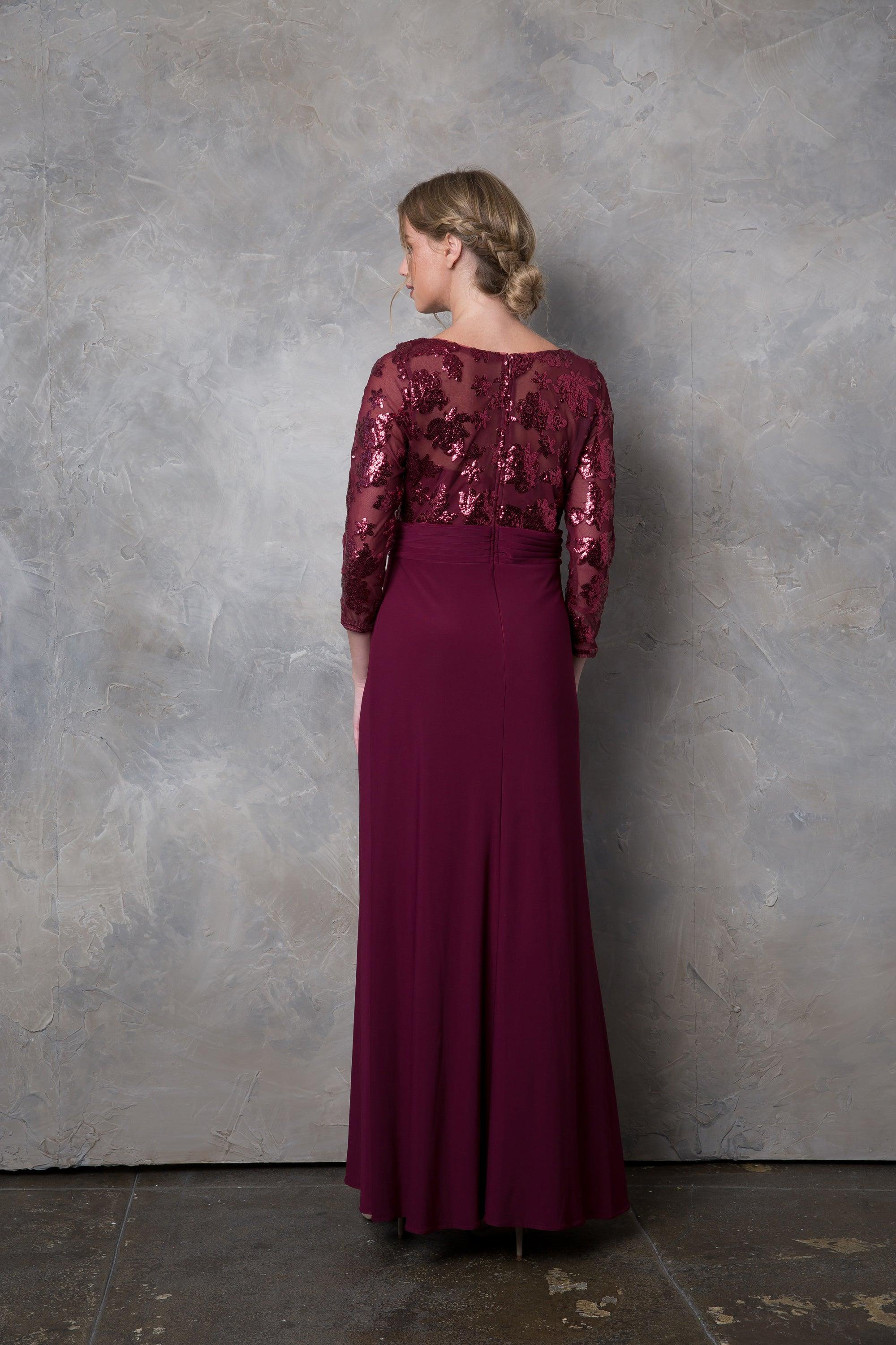 Mother of the Bride Long Formal Evening Lace Dress