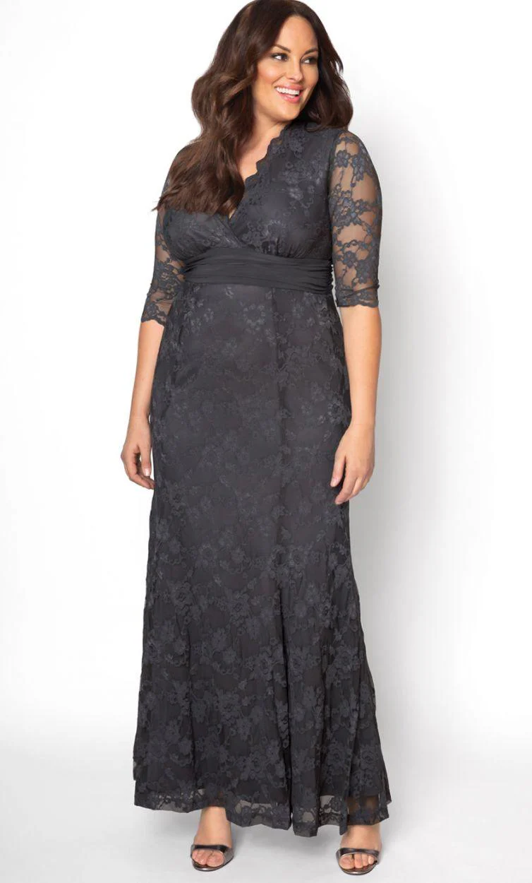 Kiyonna Screen Siren Lace Long Dress