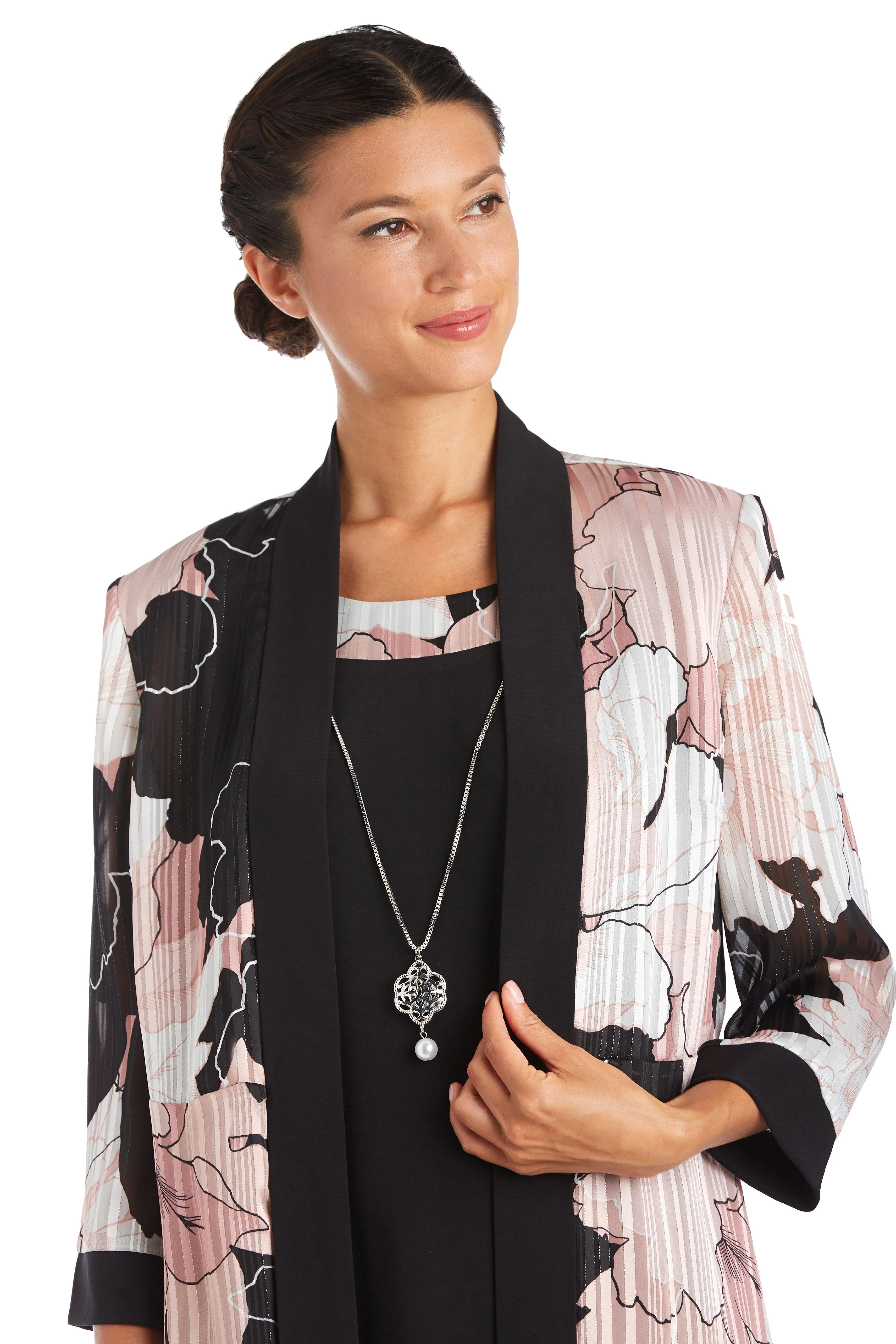 R&M Richards 7139 Two Piece Print Jacket Short Dress