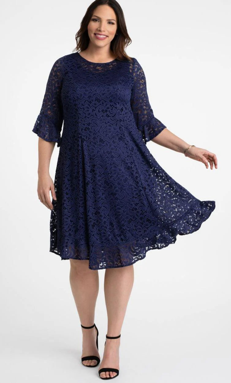 Kiyonna Short Lace Dress Formal Cocktail