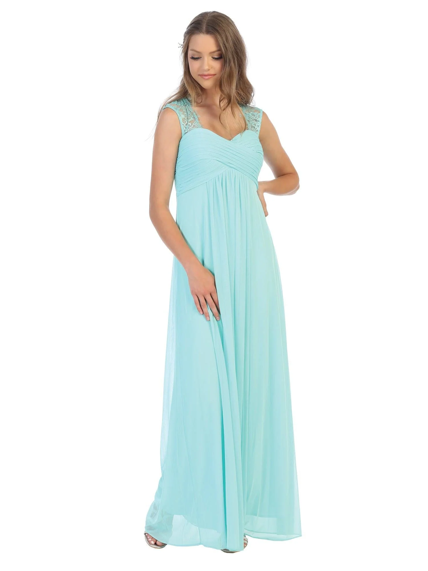 Long Formal Sleeveless Chiffon Bridesmaids Dress