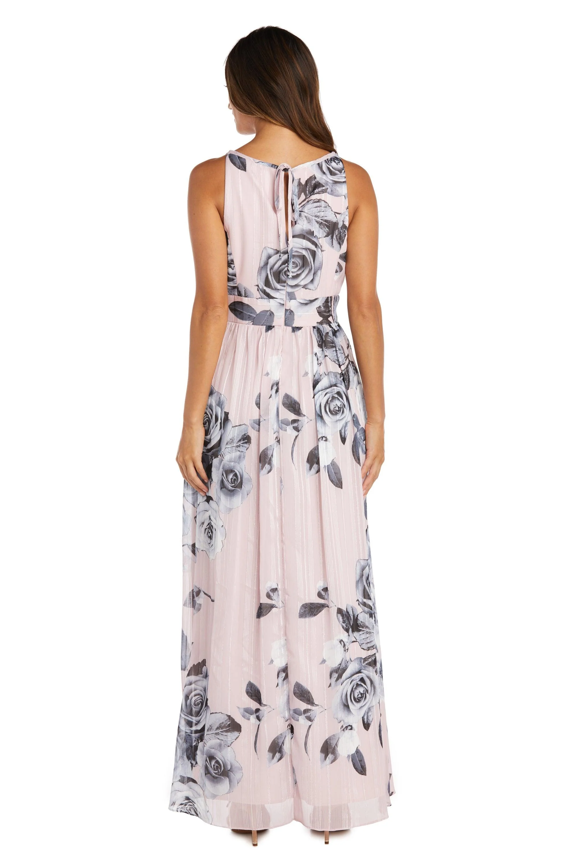 R&M Richards 7045 Long Formal Chiffon Print Dress
