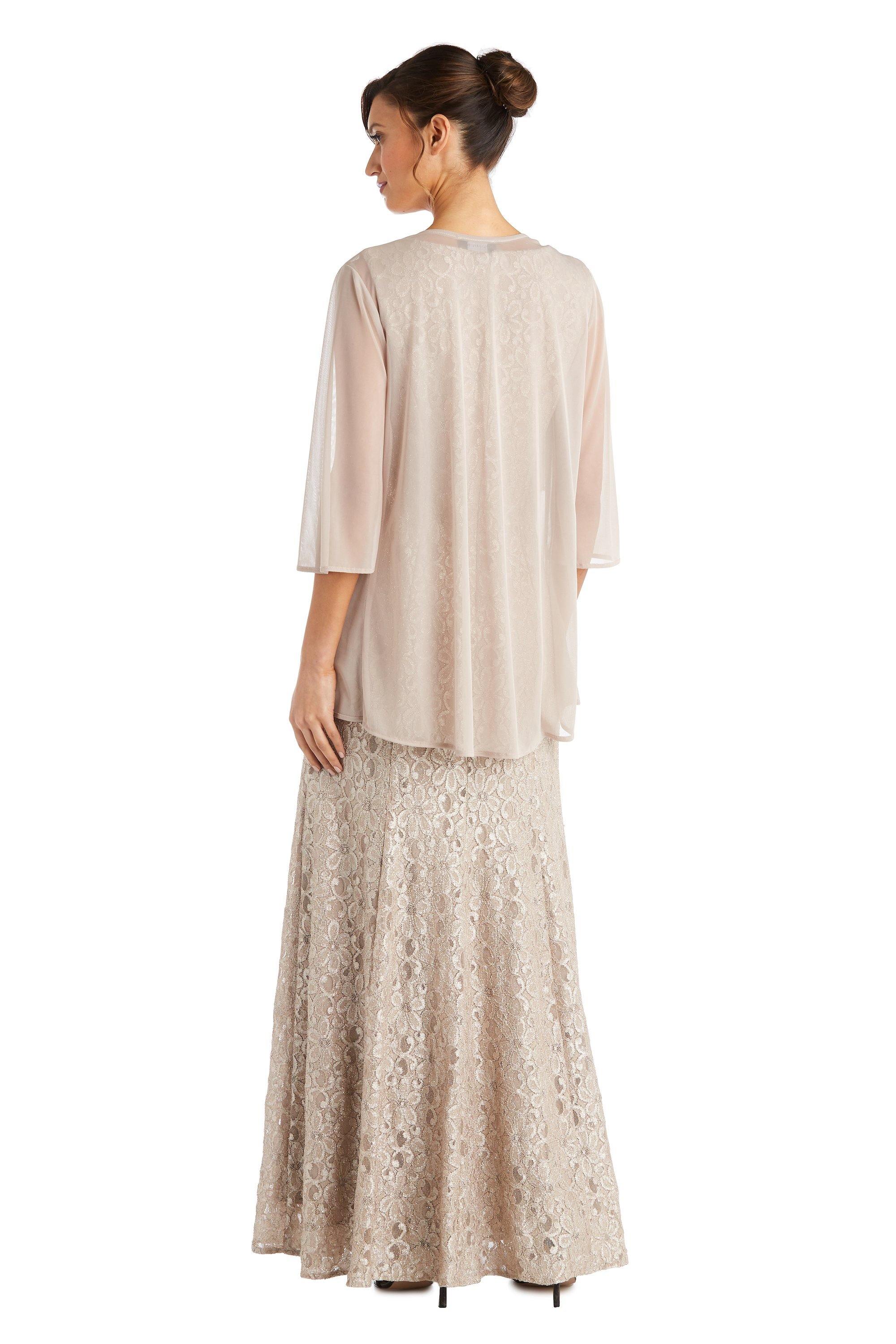 R&M Richards 2382P Long Formal Beaded Petite Dress