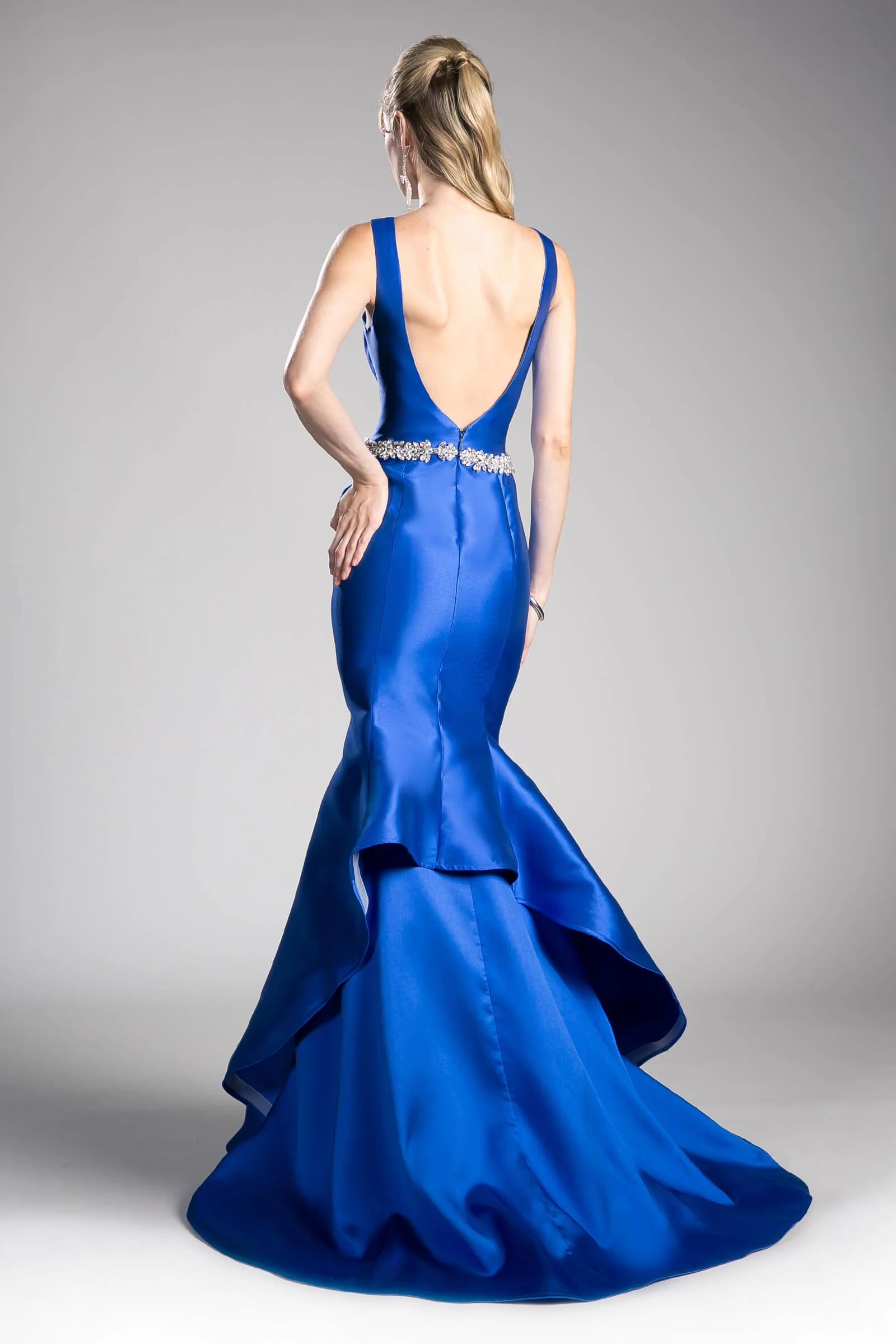 Cinderella Divine CR807 Prom Long Sleeveless Mermaid Evening Gown