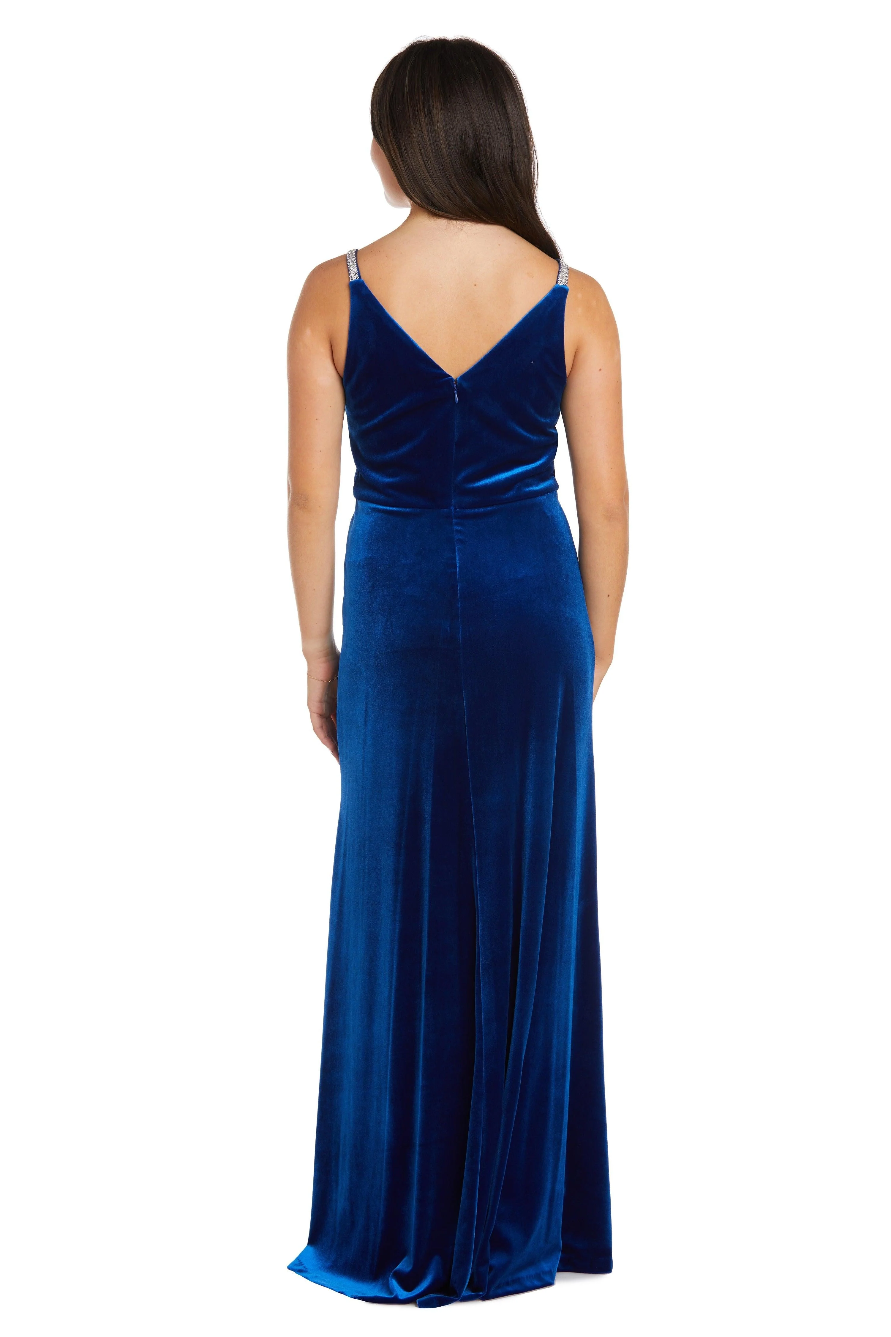 Nightway Long Formal Velvet Petite Dress 22093P