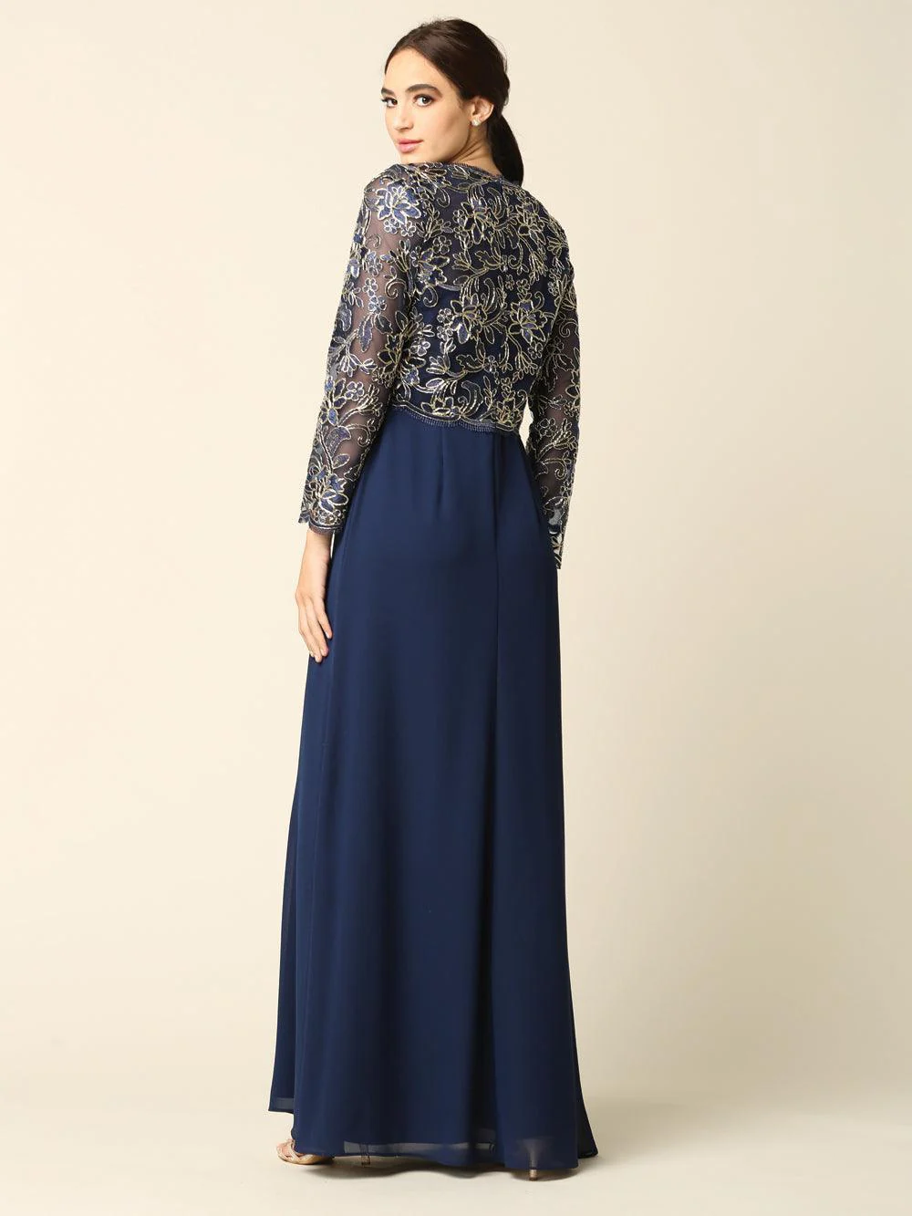 Long Formal Mother of the Bride Lace Jacket Dress Sale