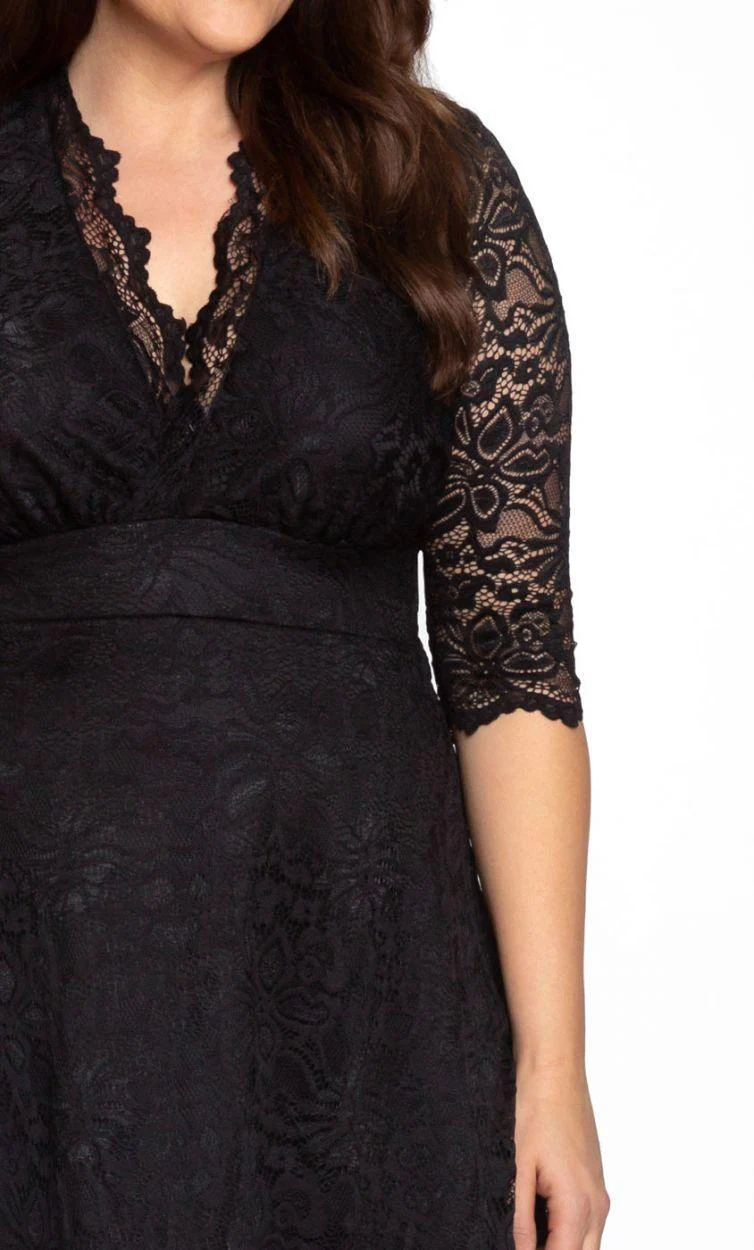 Kiyonna Short Lace Dress Long Sleeve Sale