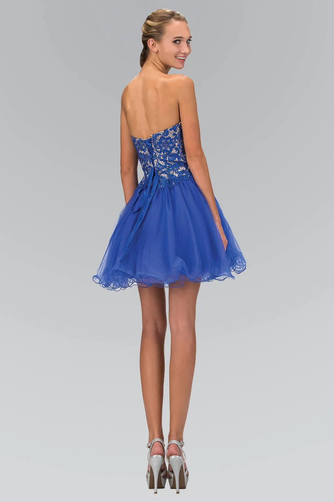 Strapless Sweetheart Prom Short Dress