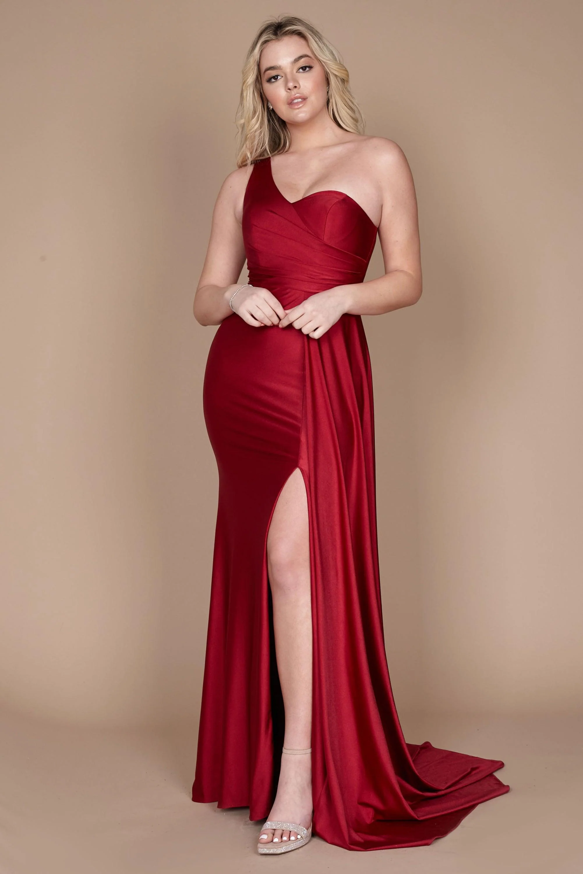 Dylan & Davids One Shoulder Long Evening Gown Prom Dress