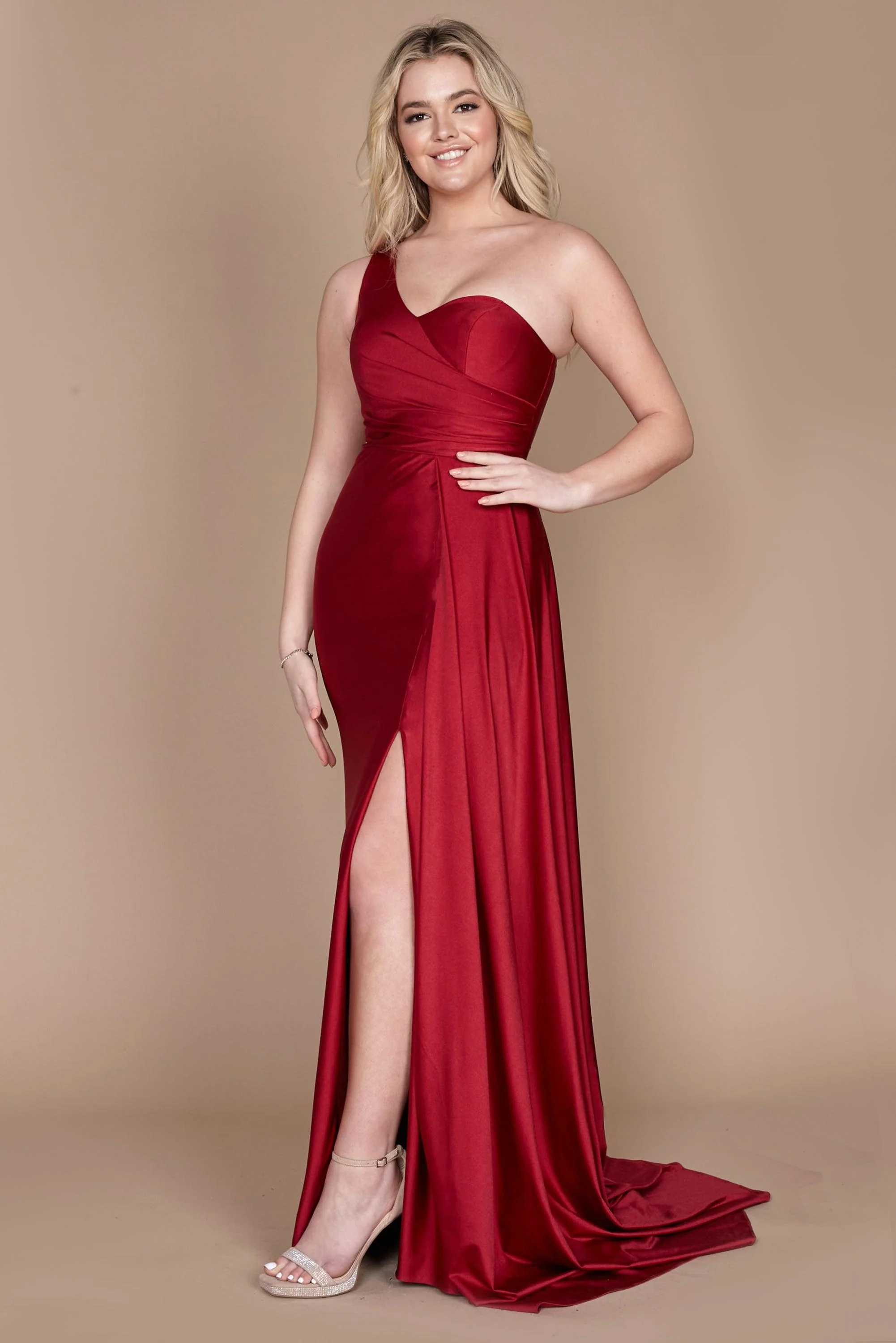 Dylan & Davids One Shoulder Long Evening Gown Prom Dress