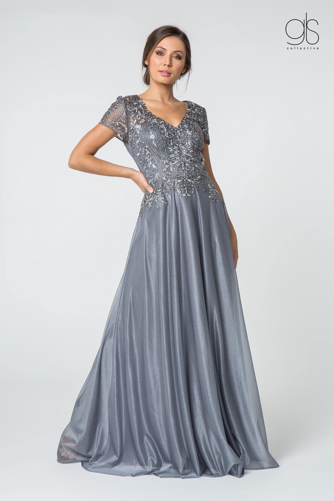 Short Sleeve Long Formal Dress Sale