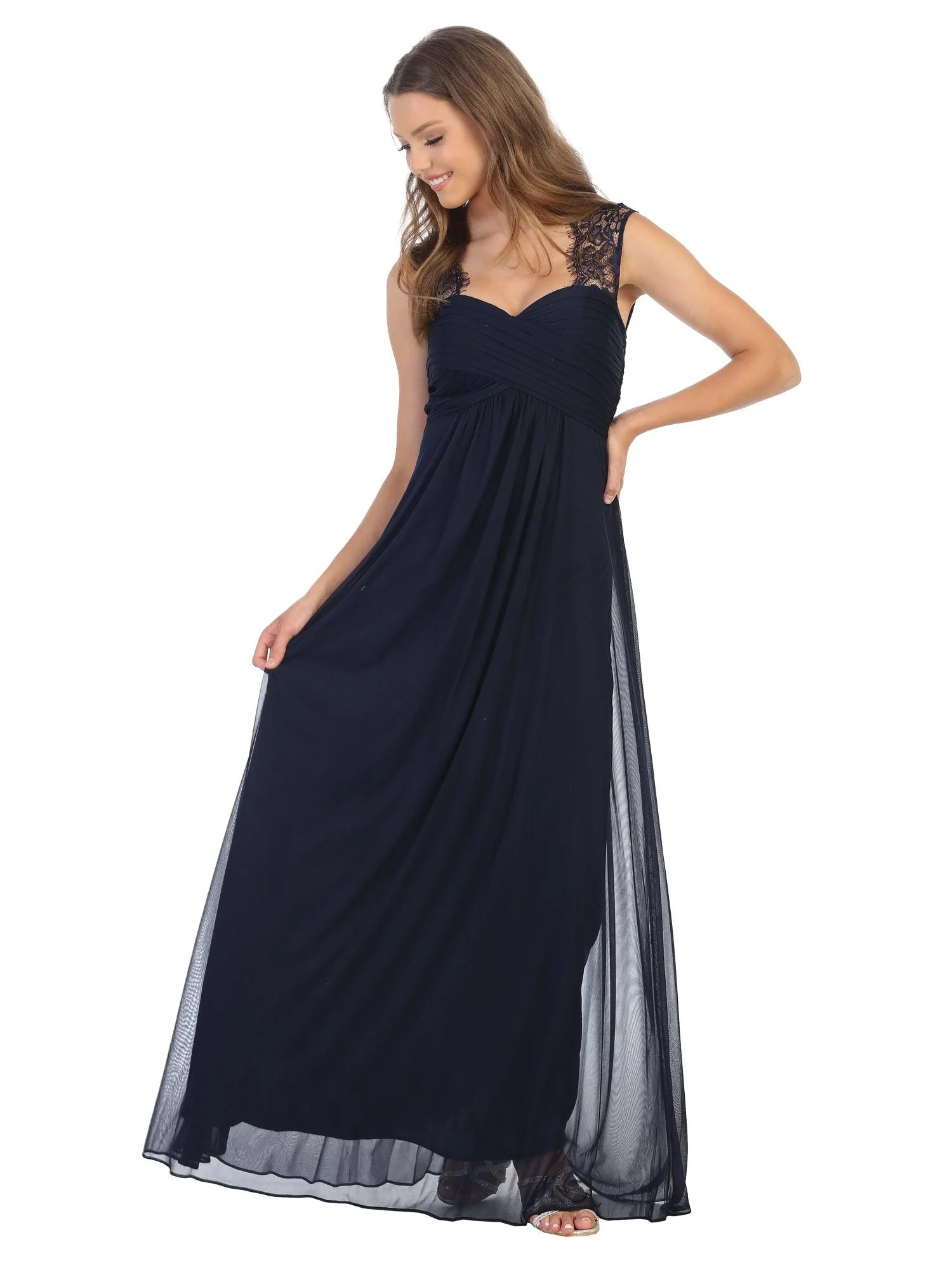 Long Formal Sleeveless Chiffon Bridesmaids Dress