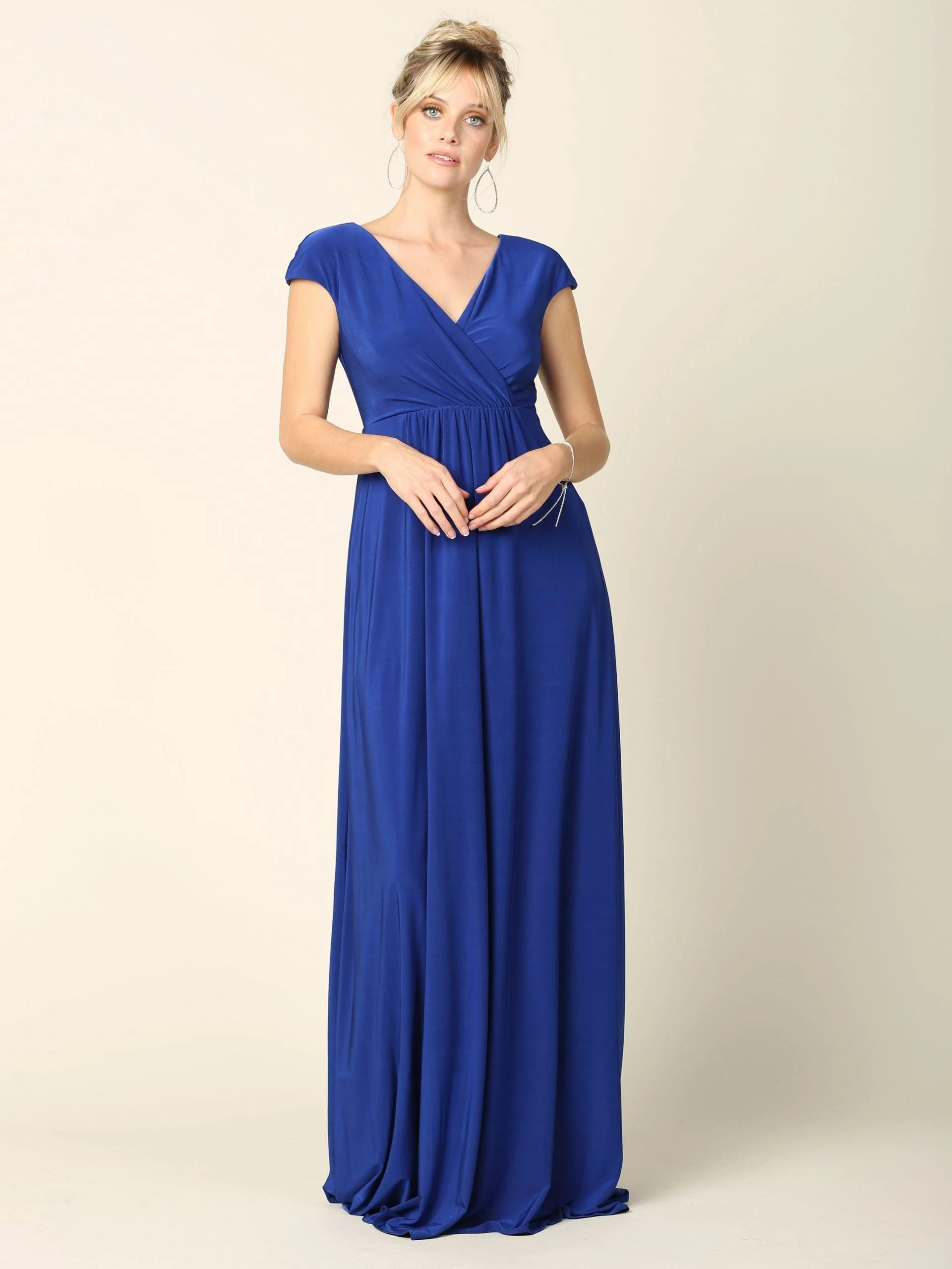 Mother of the Bride Long V Neck Formal Dress Sale