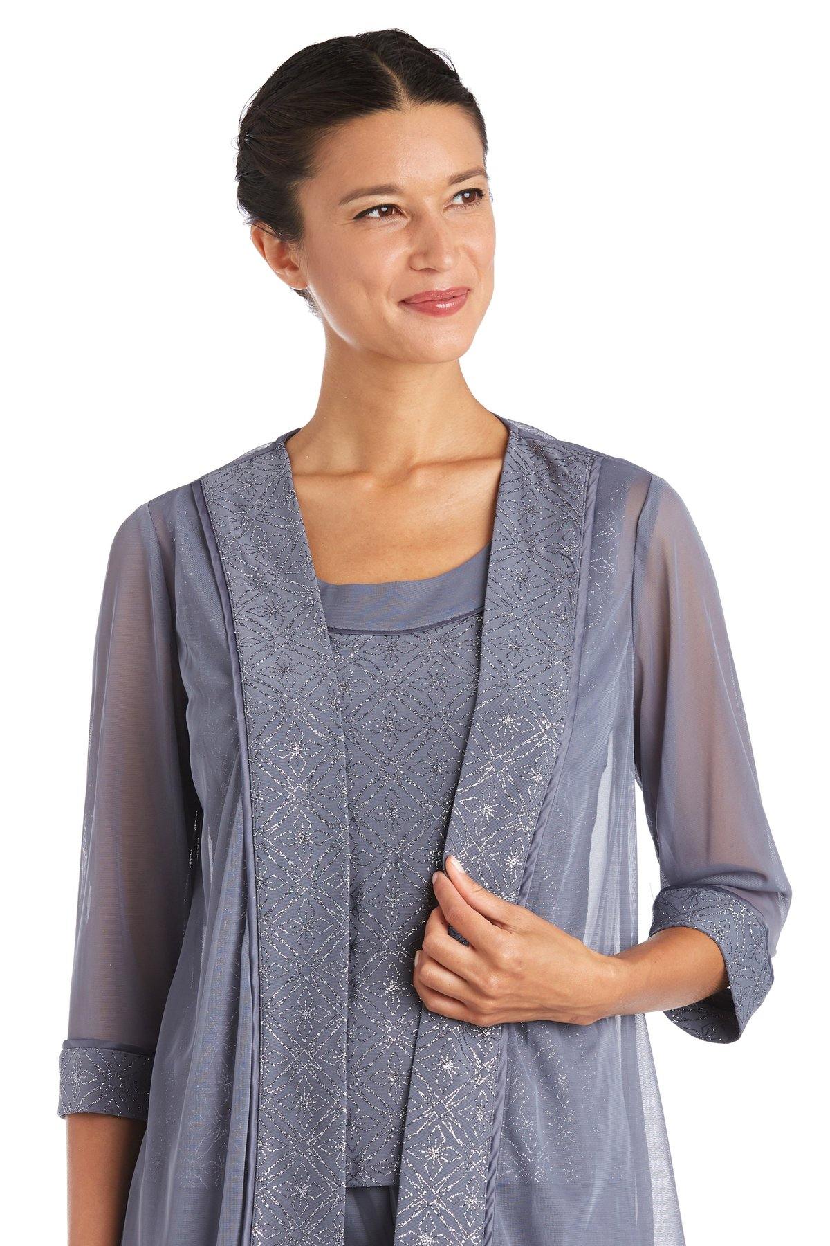 R&M Richards 5005 Charcoal Mother Of The Bride Pansuit