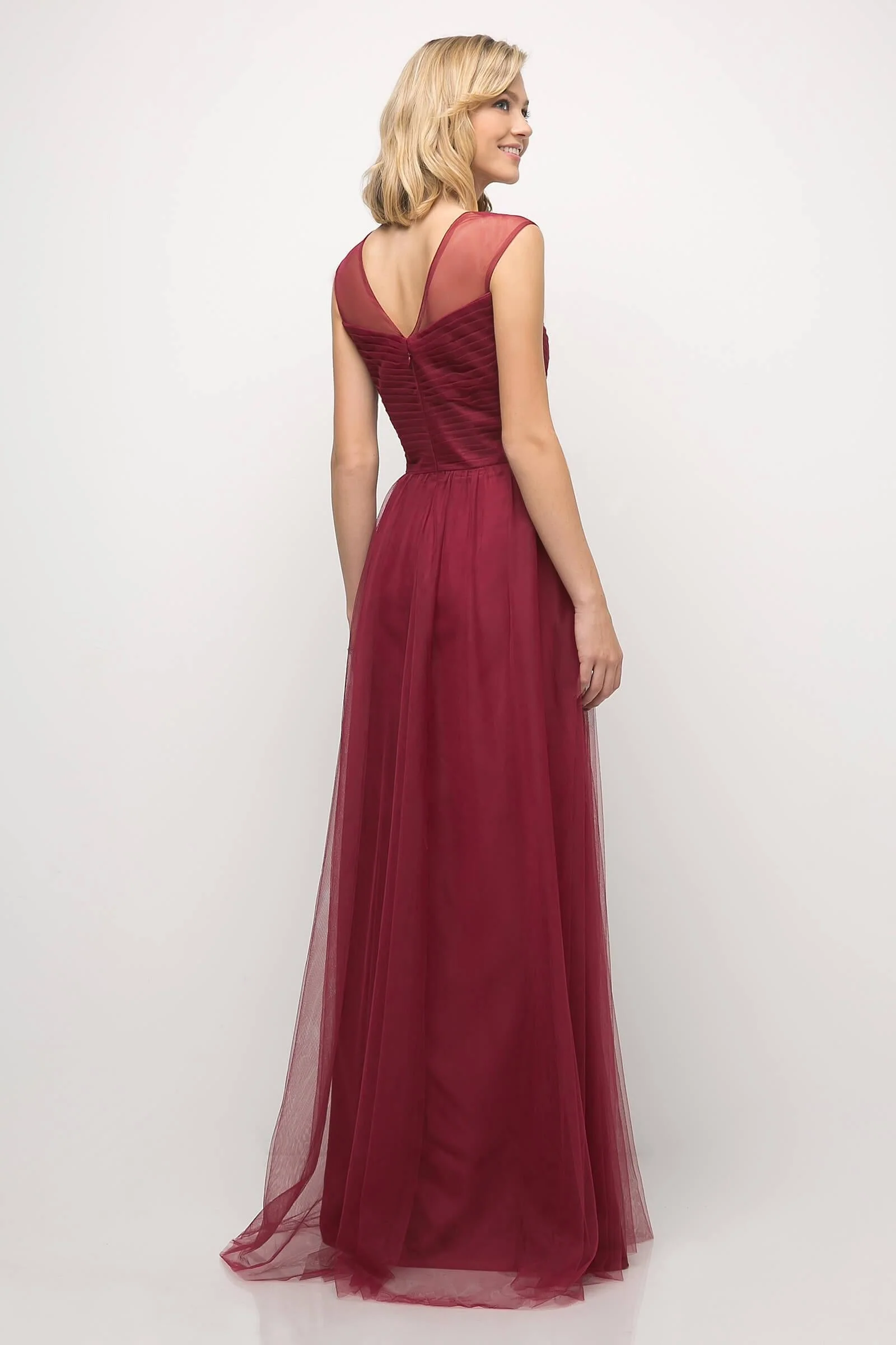 Cinderella Divine ET320 Long V Neck Prom Dress Bridesmaid Gown