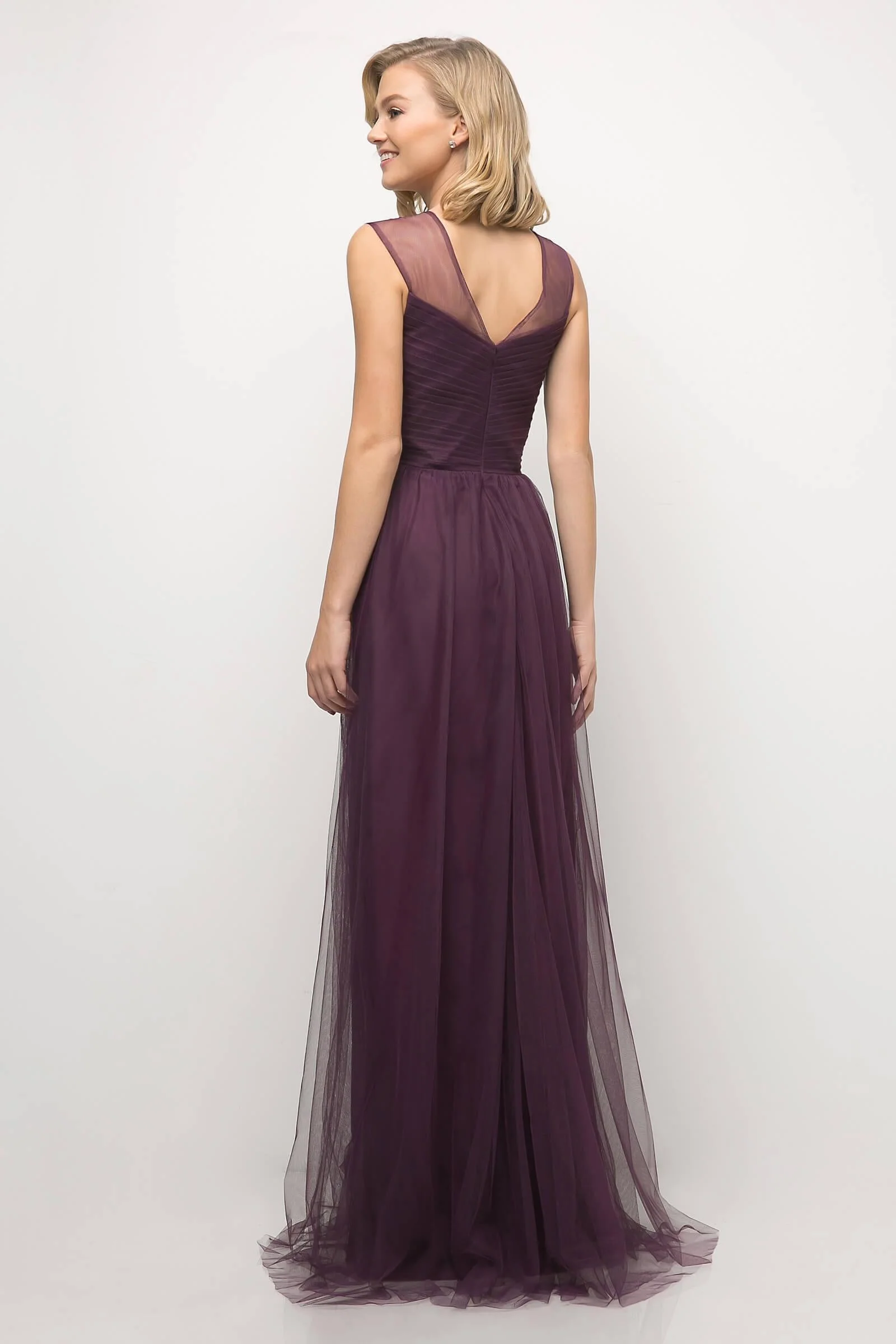 Cinderella Divine ET320 Long V Neck Prom Dress Bridesmaid Gown