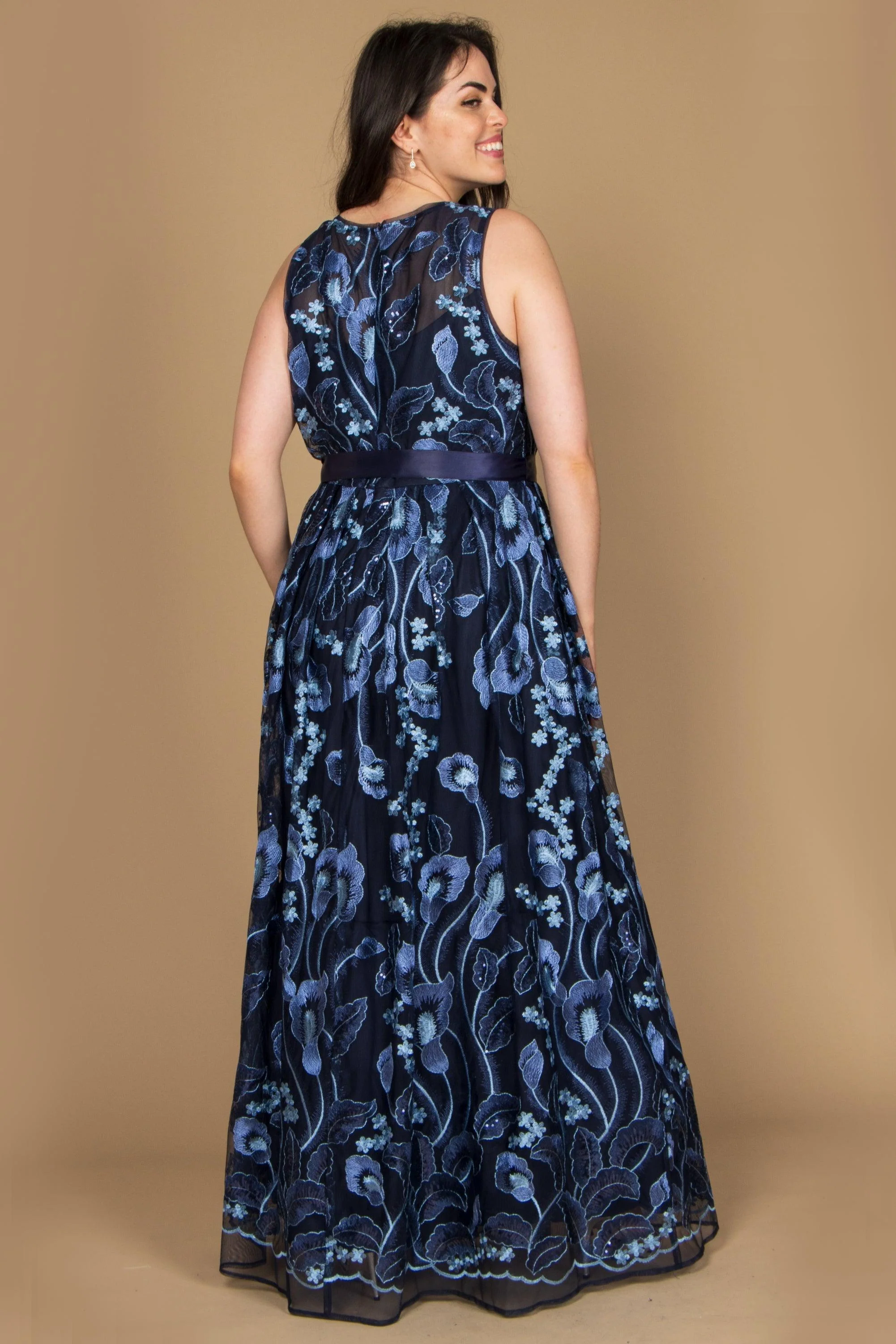 R&M Richards 3724 Long Sleeveless Maxi Dress Sale