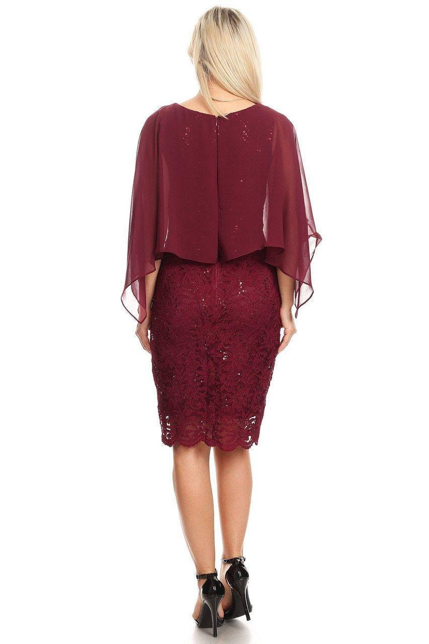 Short Mother of the Bride Cape Dress Sale