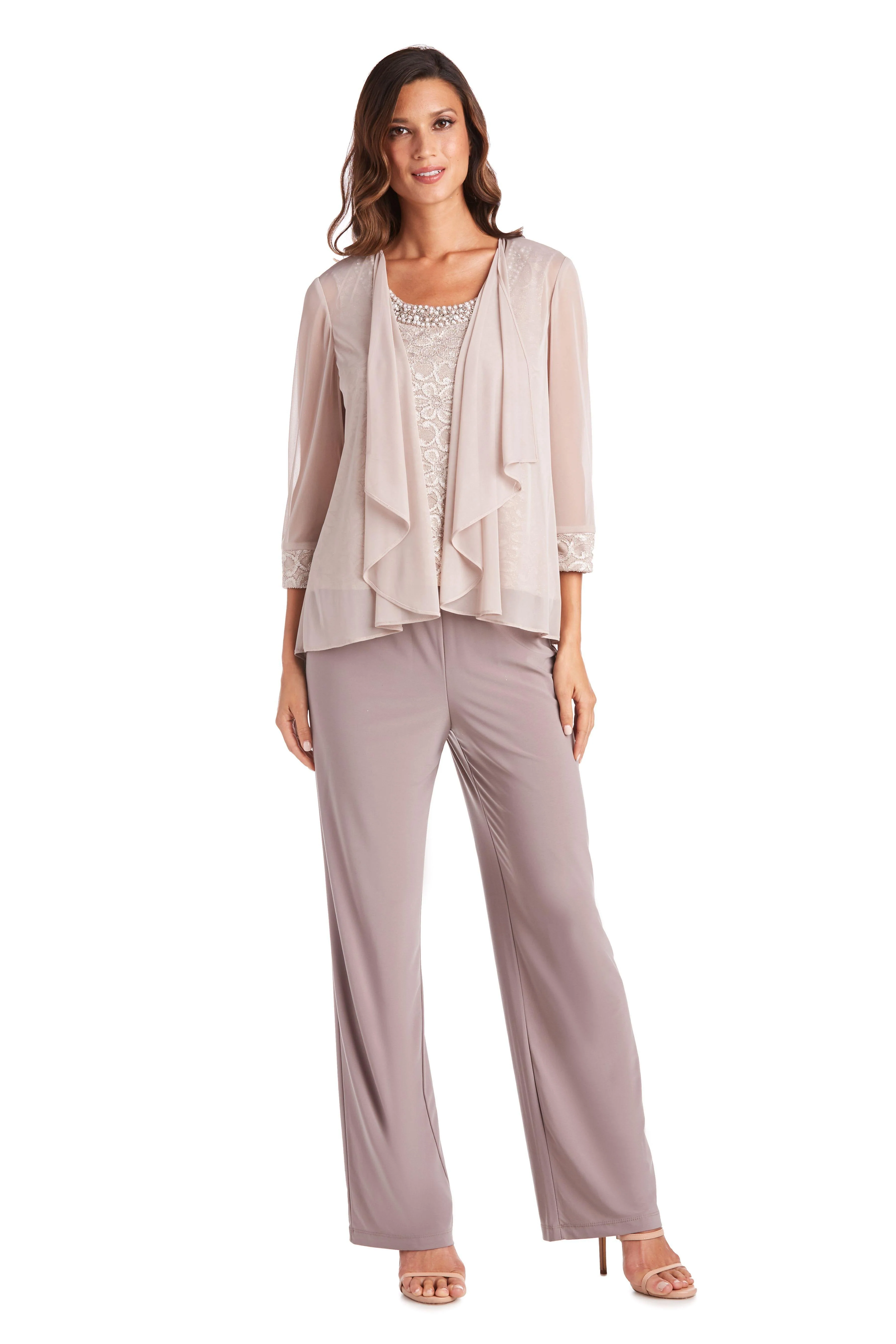 R&M Richards 5988 Two Piece Set Beaded Top