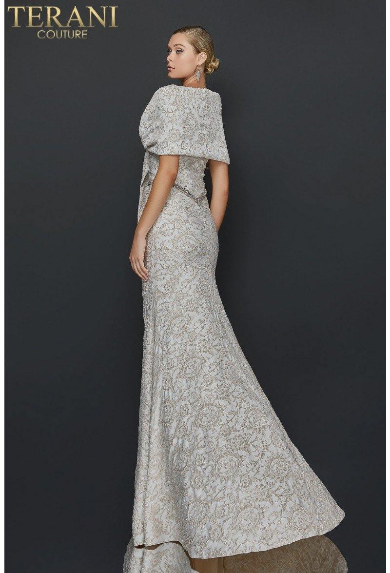 Champagne 18 Terani Couture 1921M0726 Long Mother Of The Bride Gown Sale