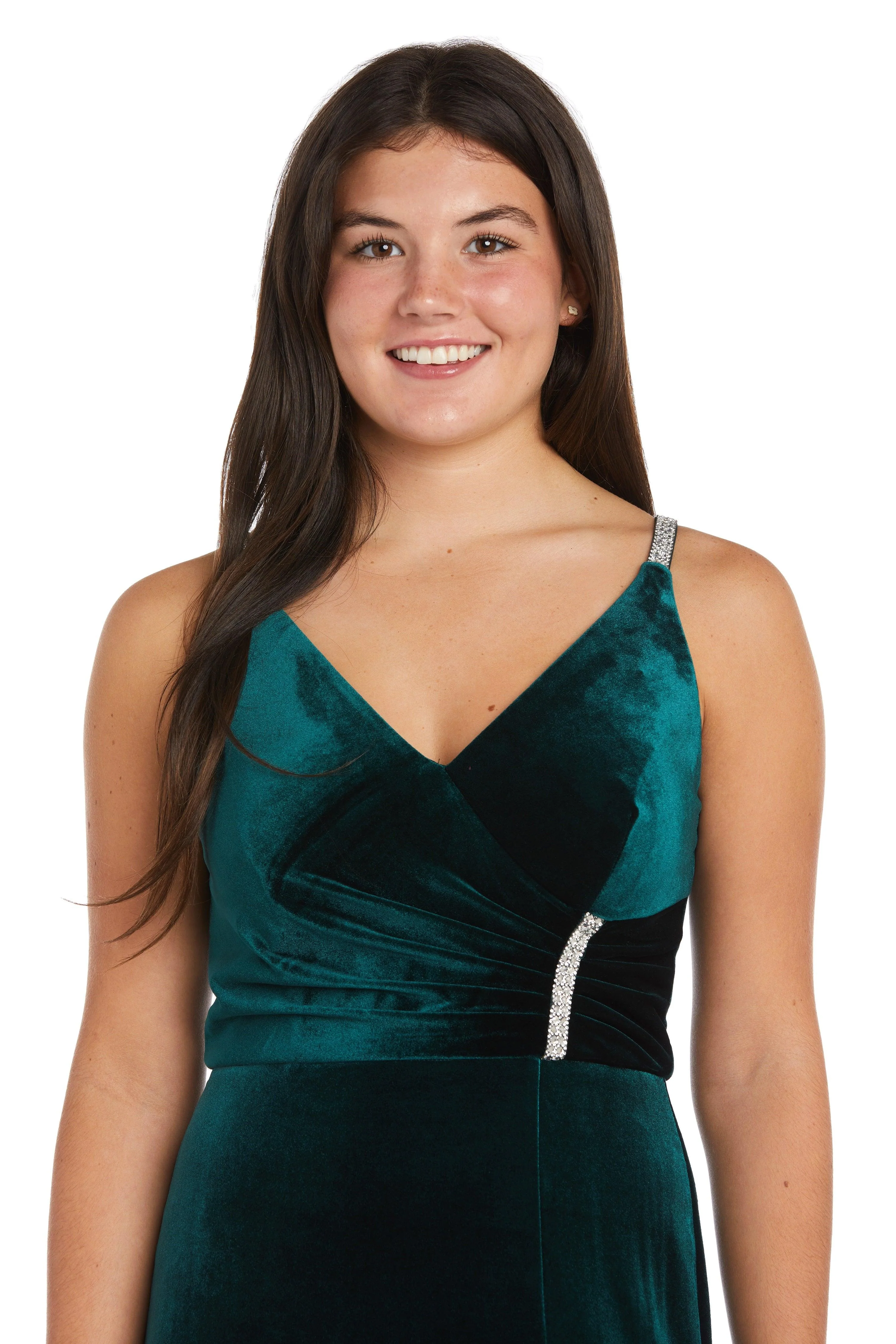 Nightway Long Formal Velvet Petite Dress 22093P