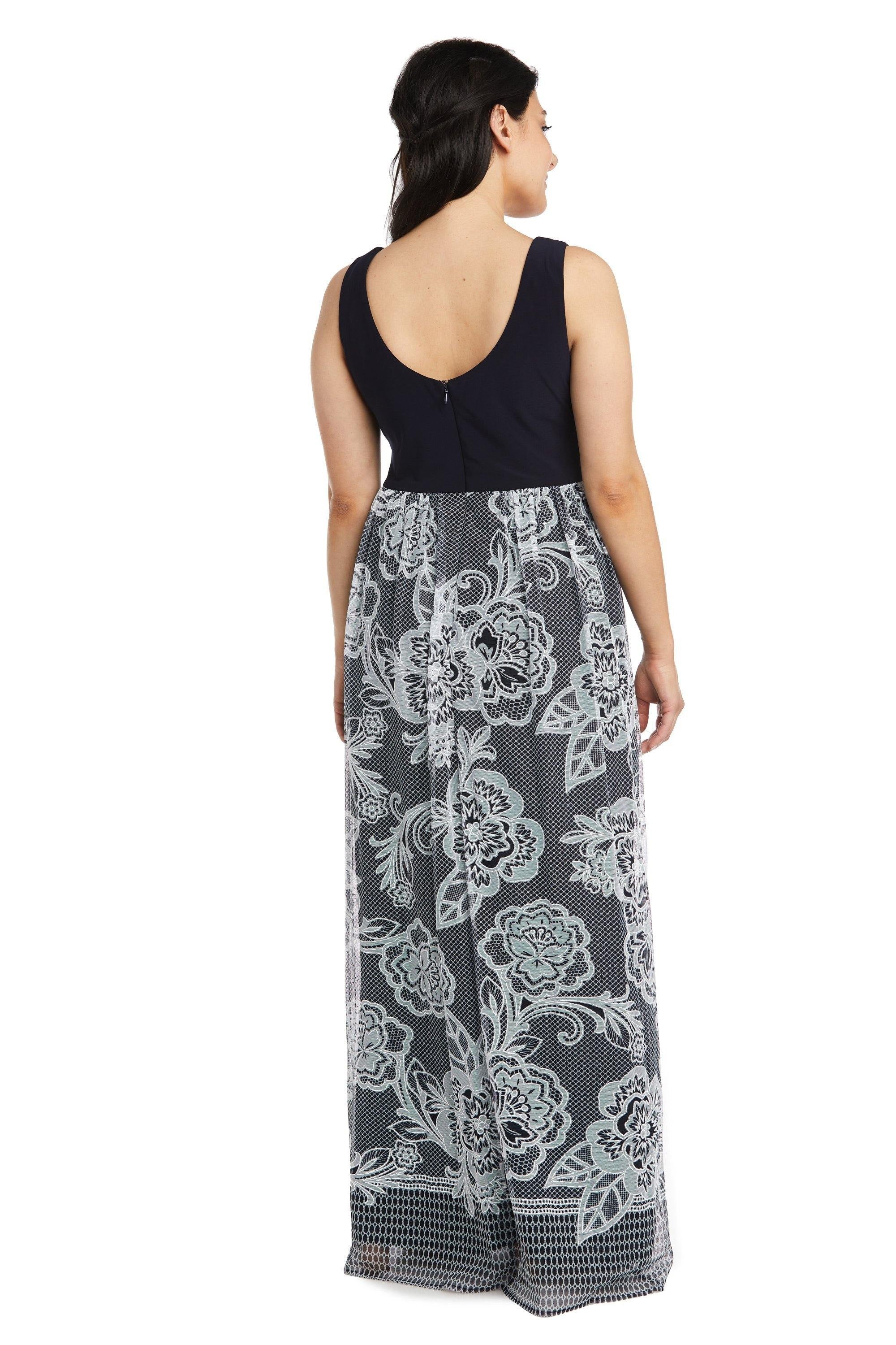 R&M Richards 7225P Long Formal Petite Maxi Dress