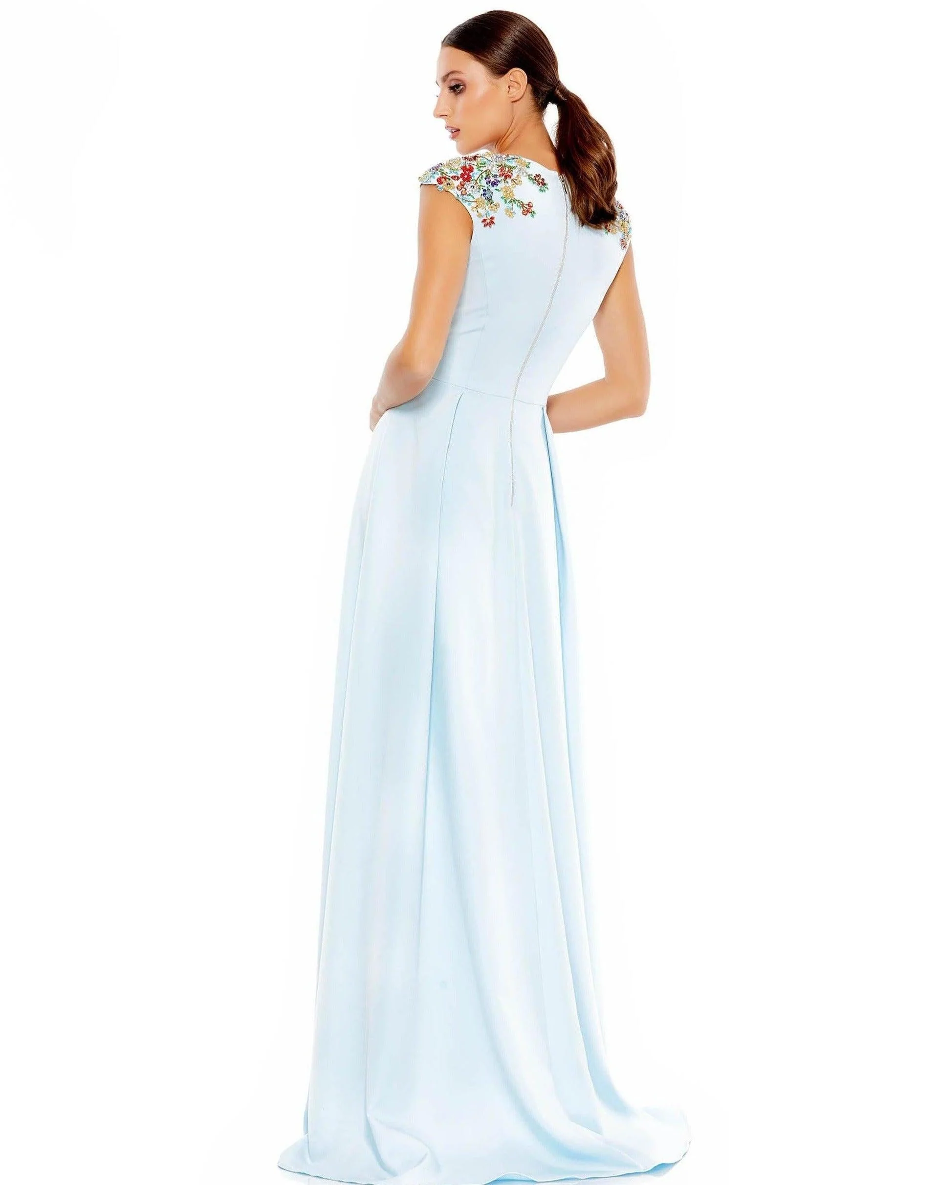 Mac Duggal 26540 Prom Long Floral Beaded Dress Sale