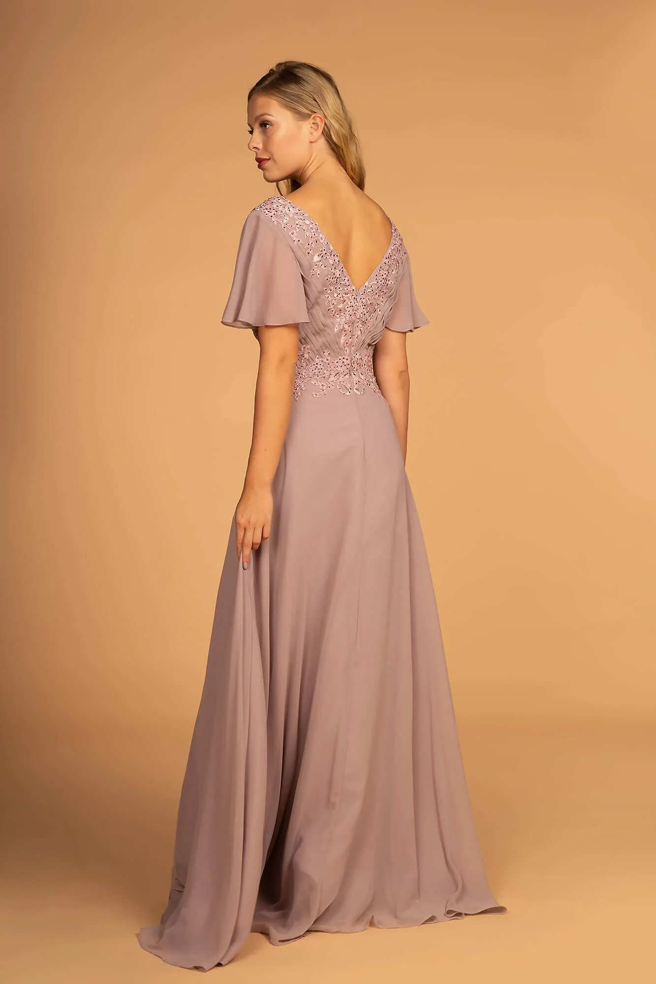 Mother of the Bride V-Neck Chiffon Long Dress Sale