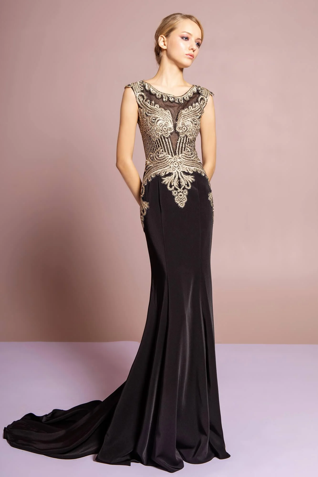 Sleeveless Long Prom Dress Formal Train Sale
