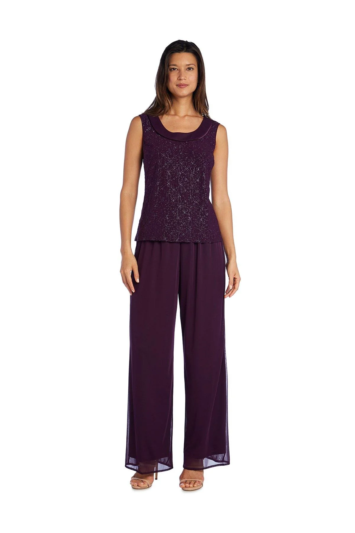 R&M Richards 5005 Charcoal Mother Of The Bride Pansuit