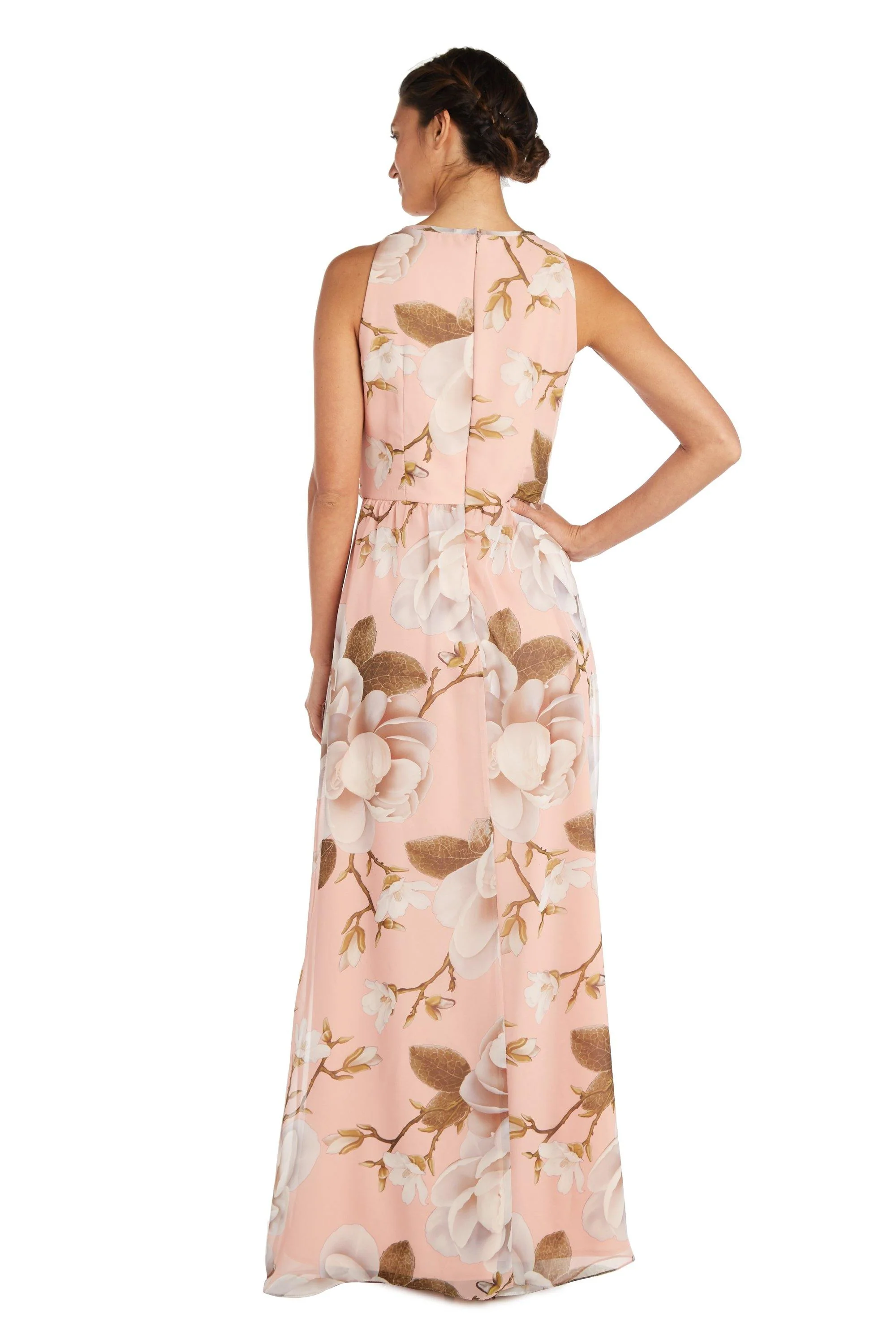 R&M Richards 7089P Long Petite Floral Print Dress