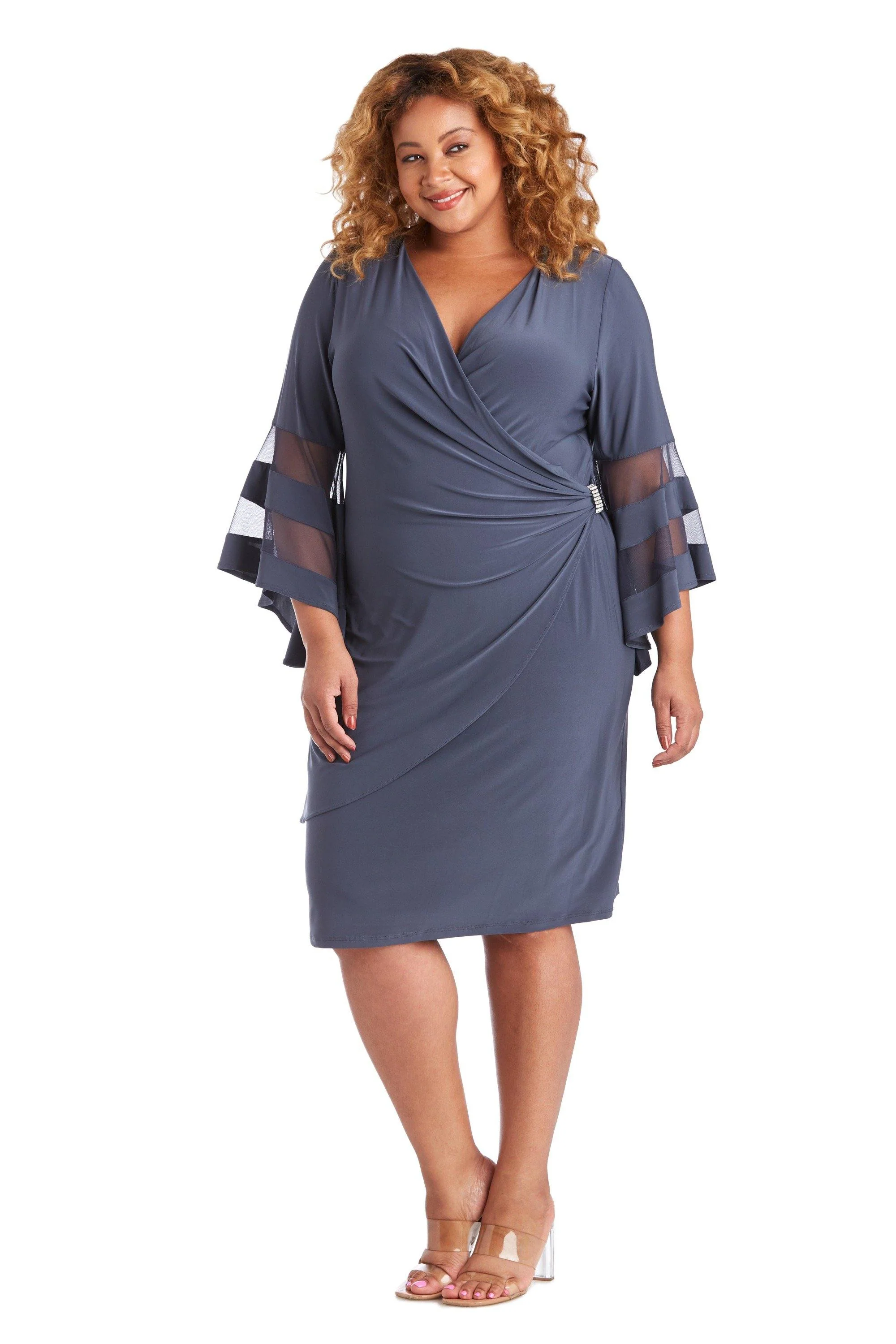 R&M Richards 3561W Short Mother Of The Bride Dress