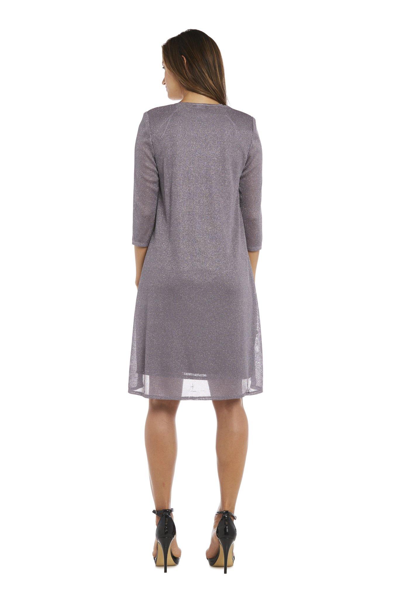 R&M Richards 1647 Short Metallic Sleeveless Dress