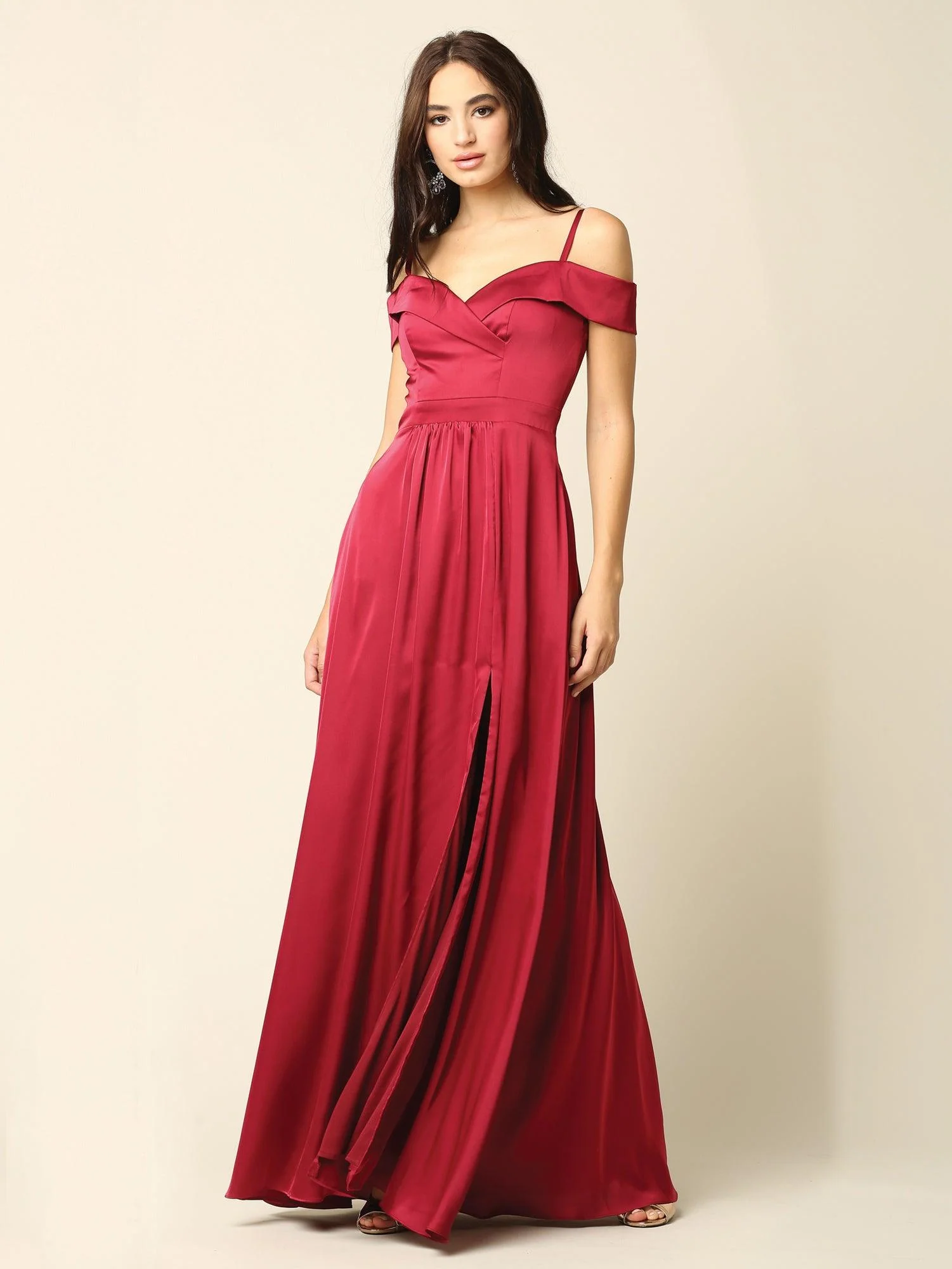 Long Formal Off Shoulder Bridesmaid Dress