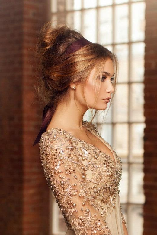 Jovani Long Formal Long Sleeve Chiffon Dress Sale