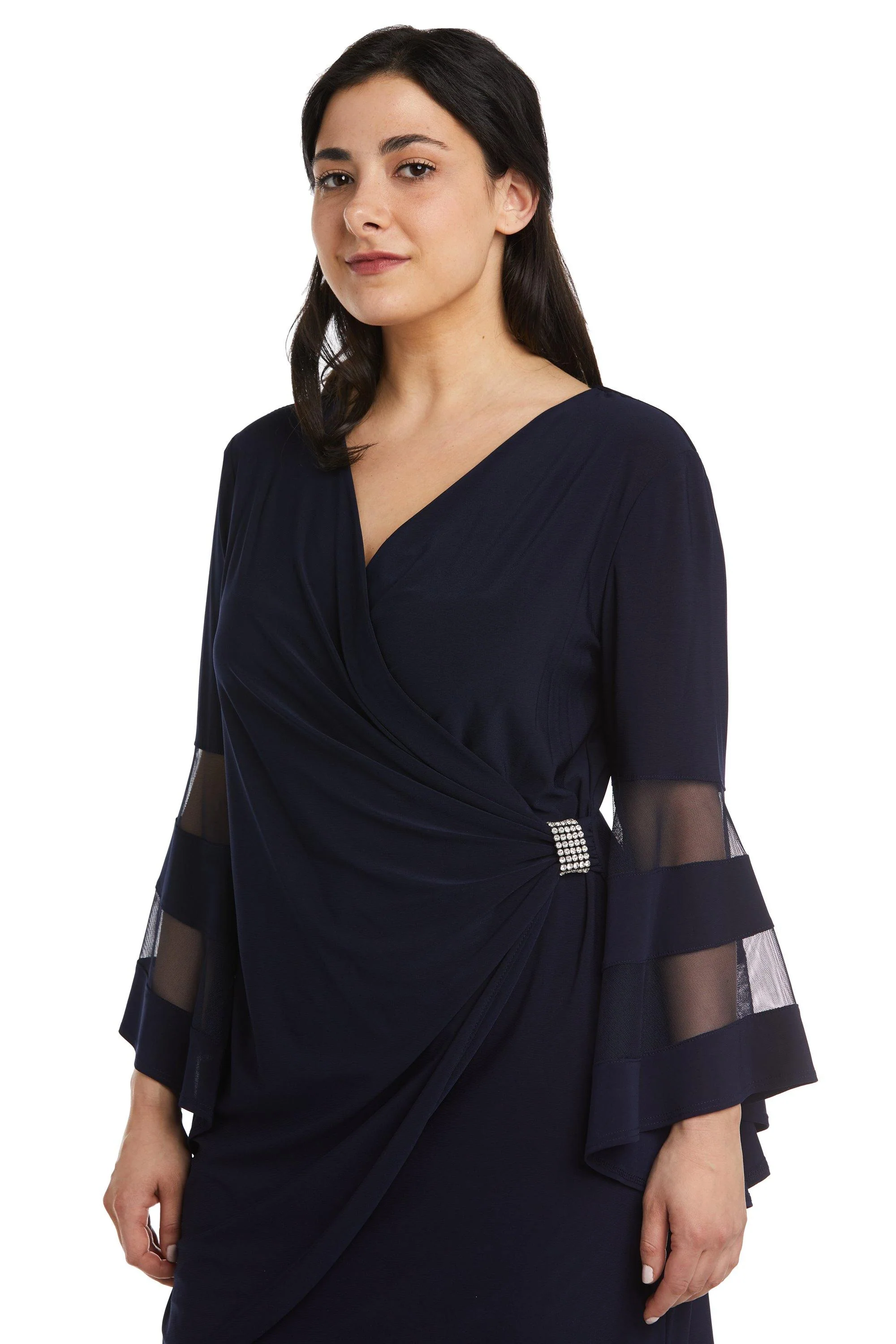 R&M Richards 3561P Short Bell Sleeve Petite Dress